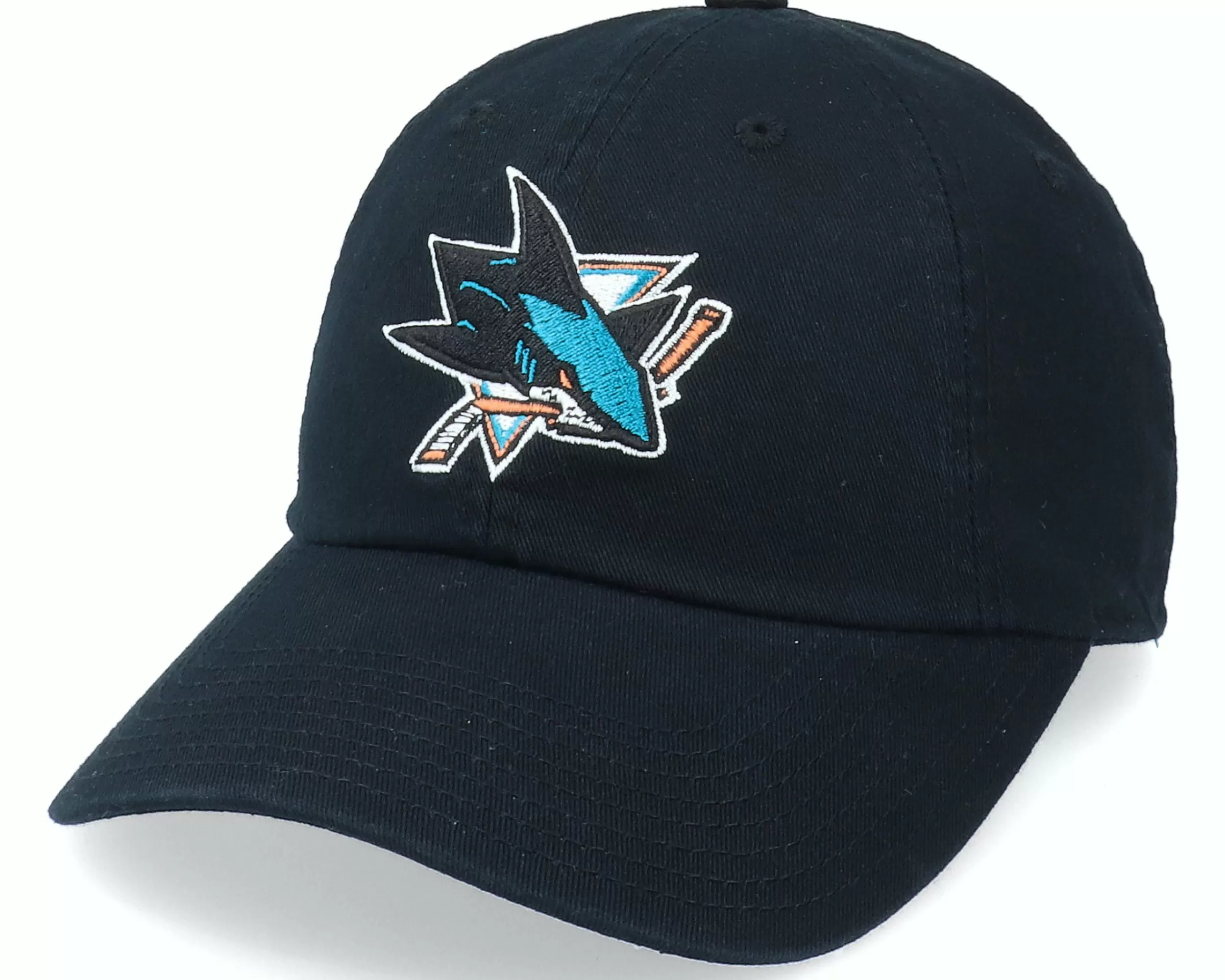 American Needle San Jose Sharks Blue Line Black Dad Cap - -Unisex Dad Cap