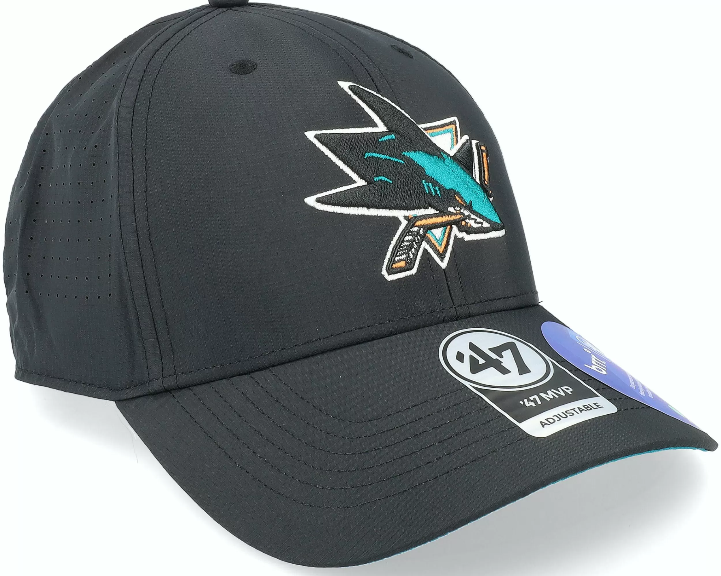 47 Brand San Jose Sharks Nhl Back Line Mvp Black Adjustable - -Unisex Adjustable