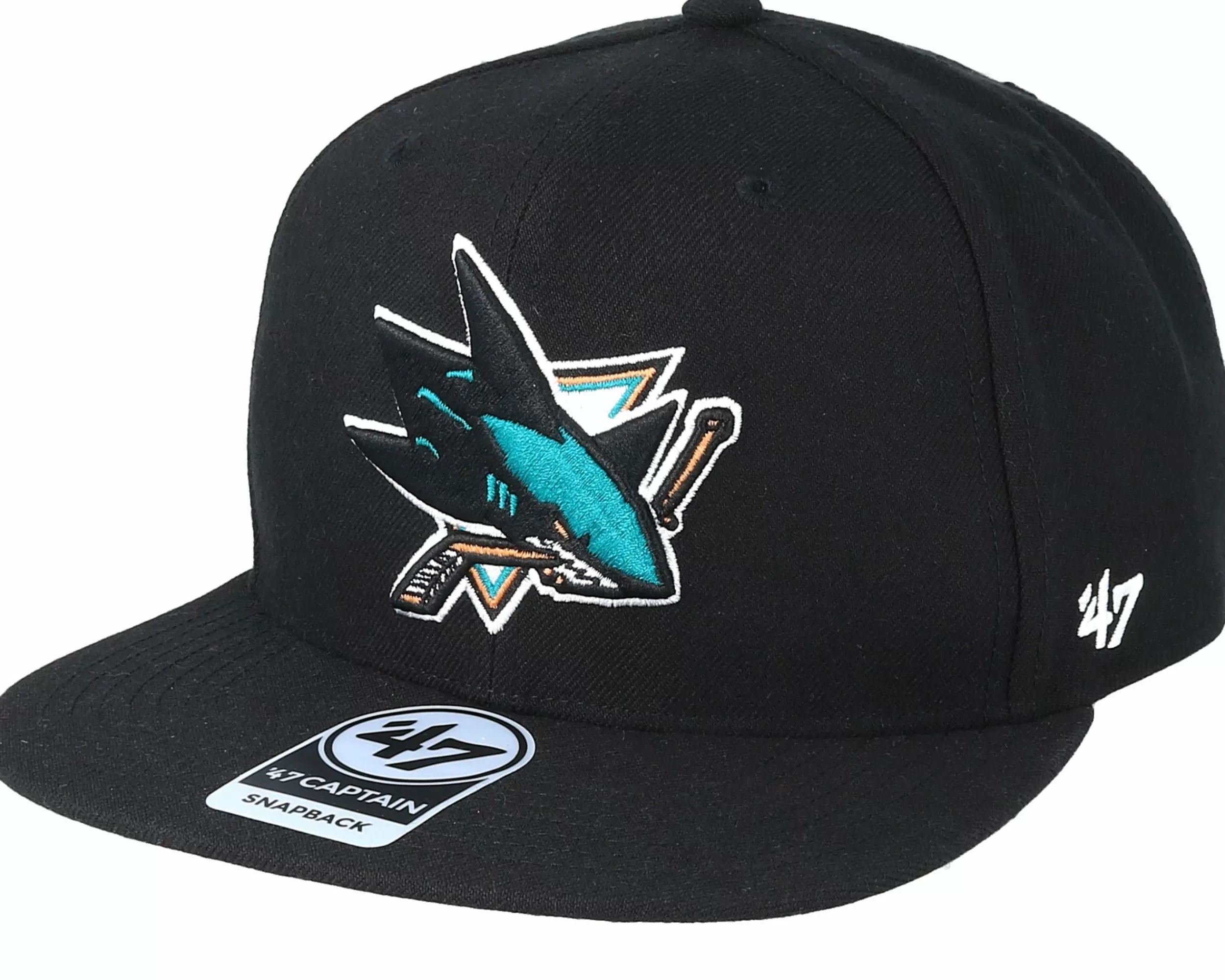 47 Brand San Jose Sharks No Shot 47 Captain Black Snapback - -Unisex Snapback