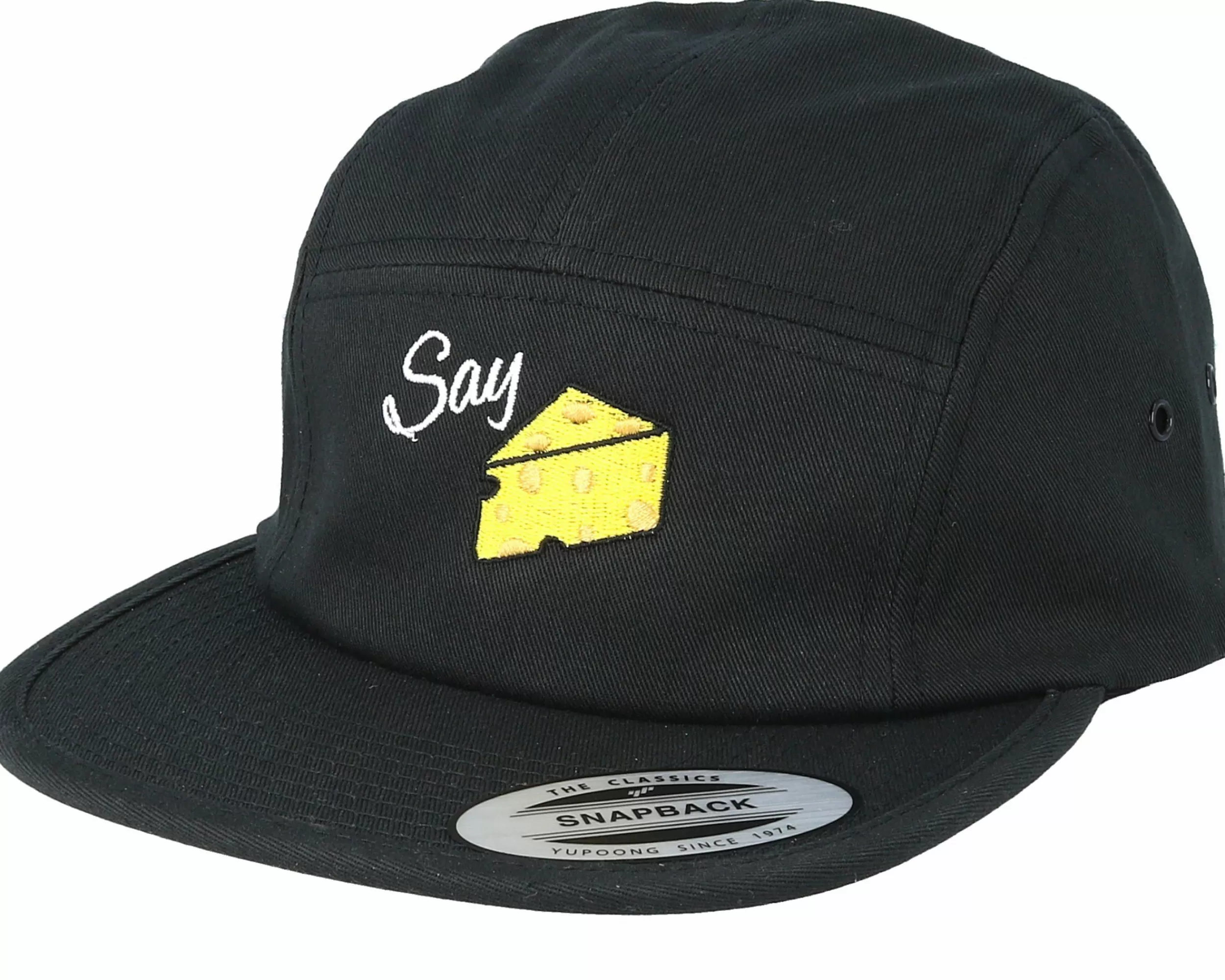 Iconic Say Cheese Black 5-Panel - -Unisex 5-Panel