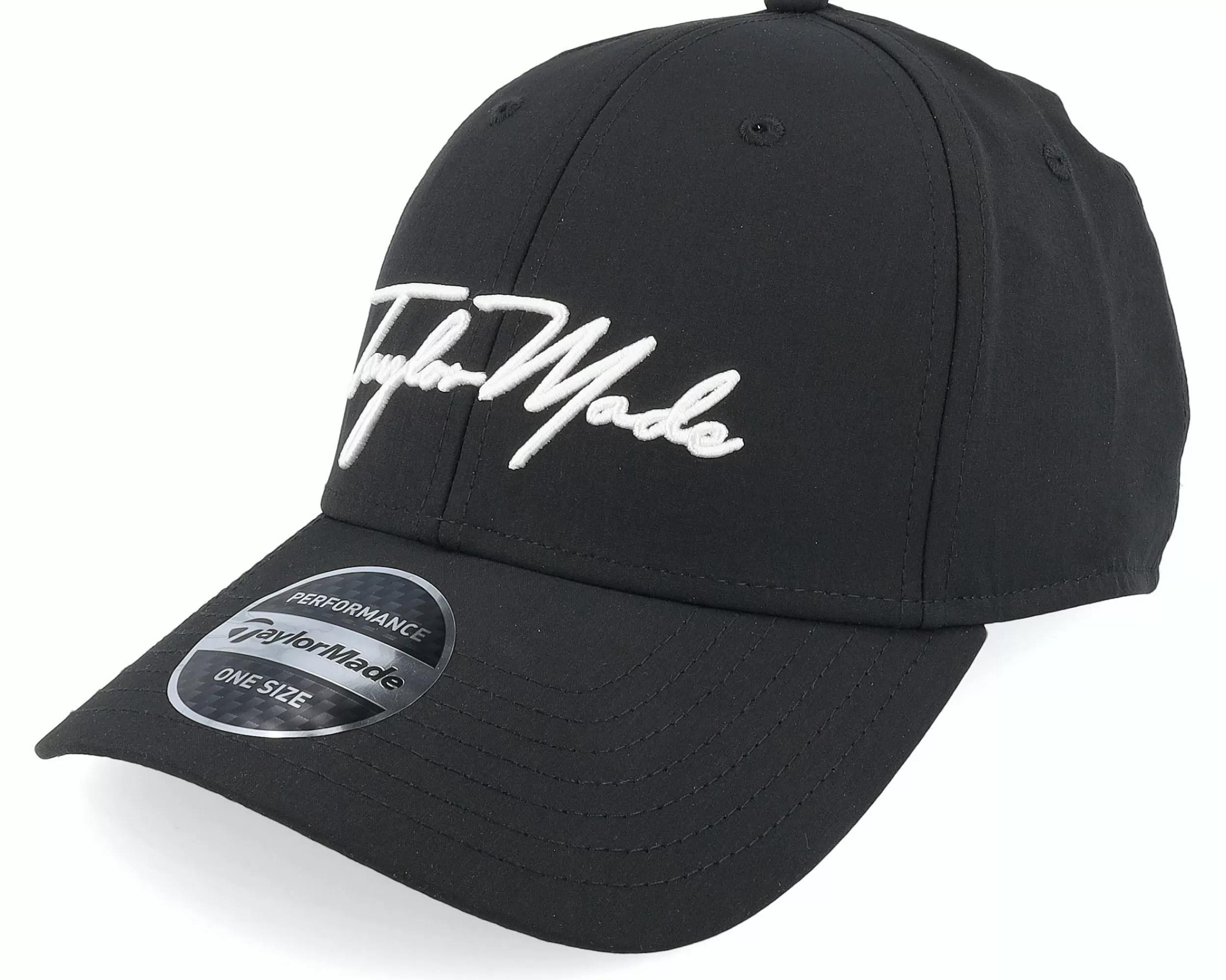 Taylor Made Script Seeker Hat Black Adjustable - -Unisex Adjustable