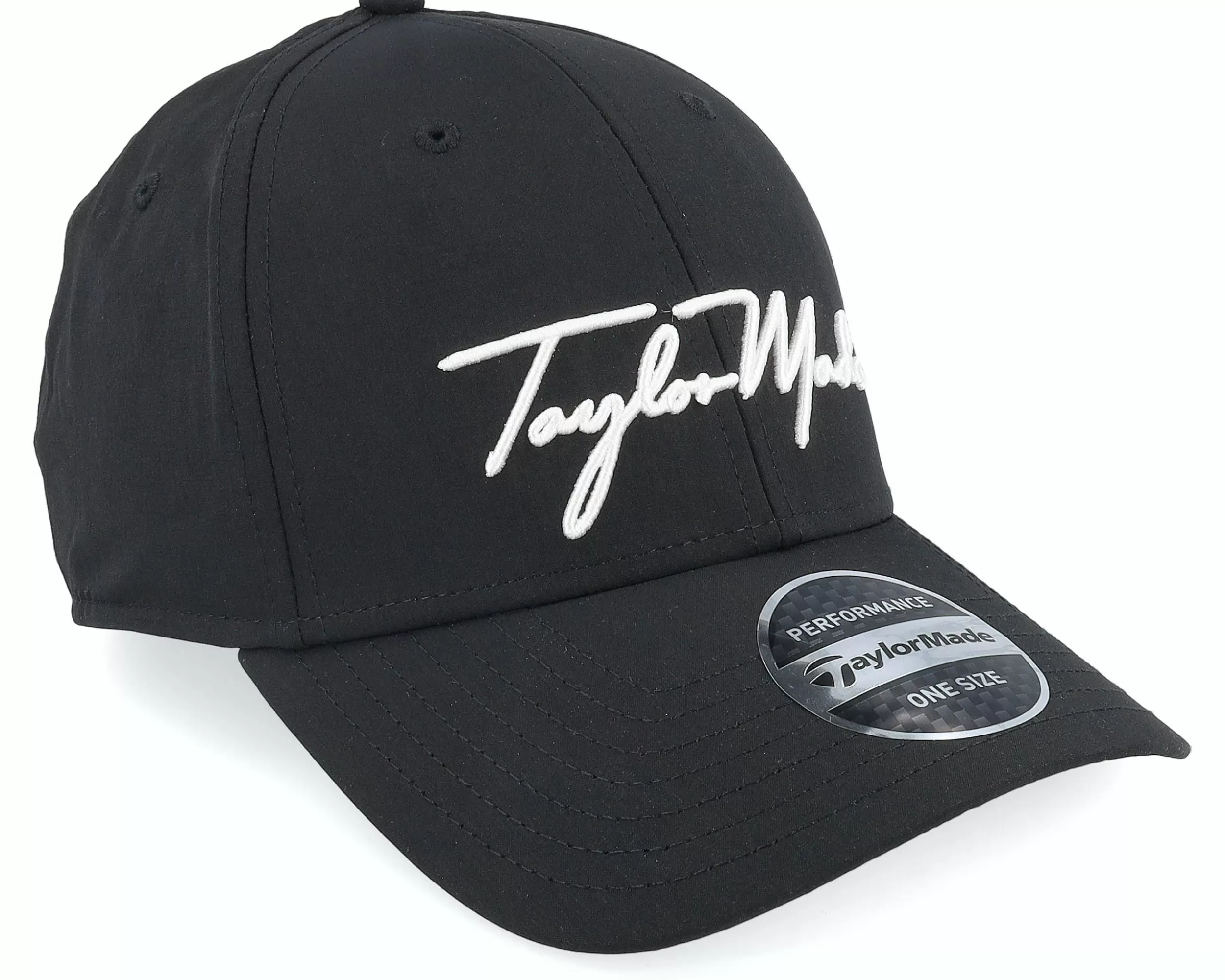 Taylor Made Script Seeker Hat Black Adjustable - -Unisex Adjustable