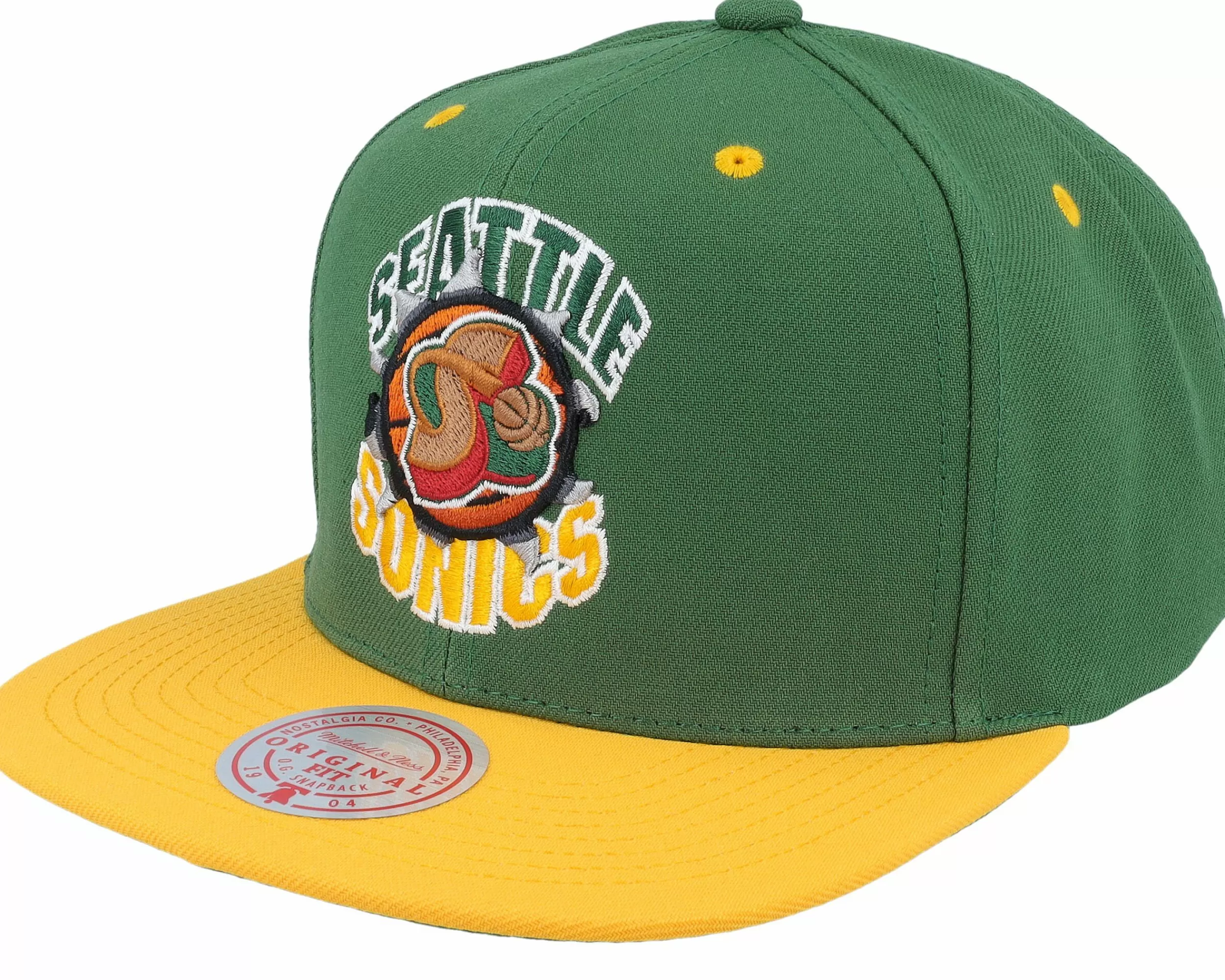 Mitchell & Ness Seattle Supersonics Breakthrough Green Snapback - -Unisex Snapback