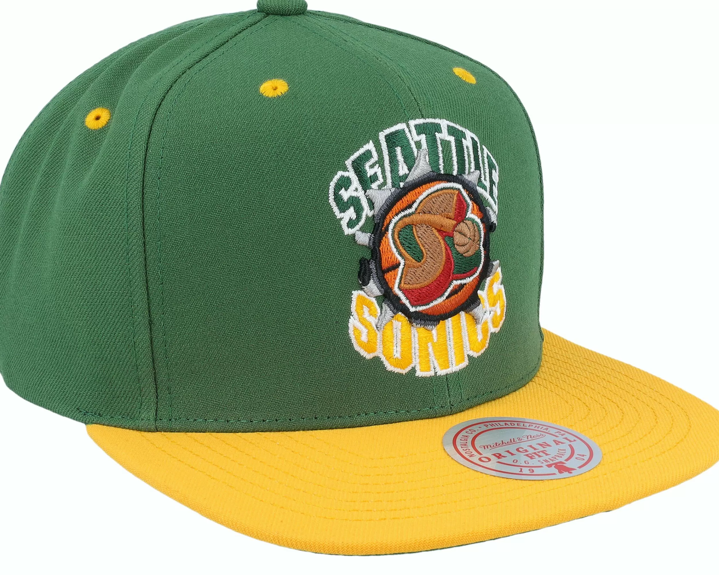 Mitchell & Ness Seattle Supersonics Breakthrough Green Snapback - -Unisex Snapback