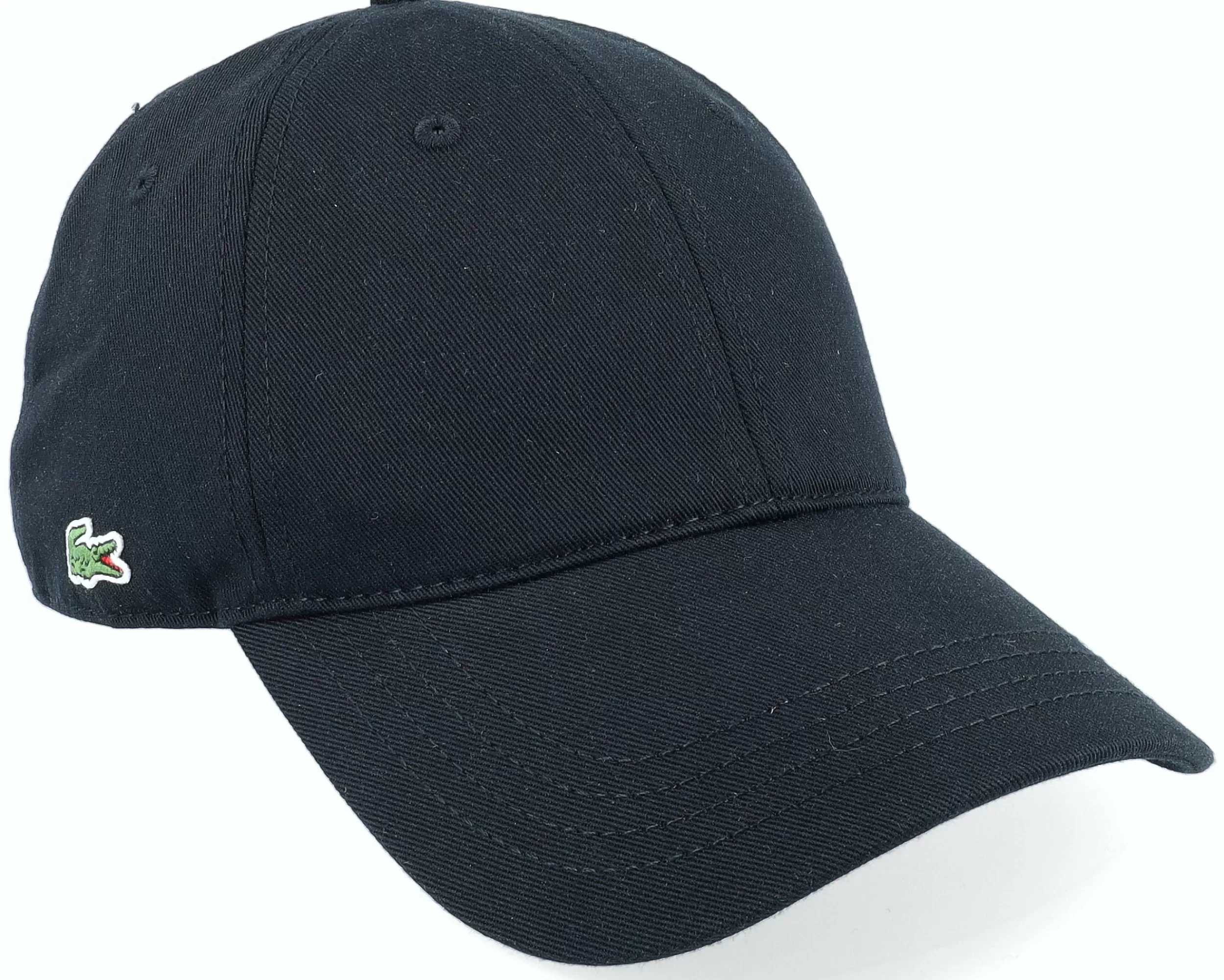 Lacoste Side Patch Black Dad Cap - -Unisex Dad Cap