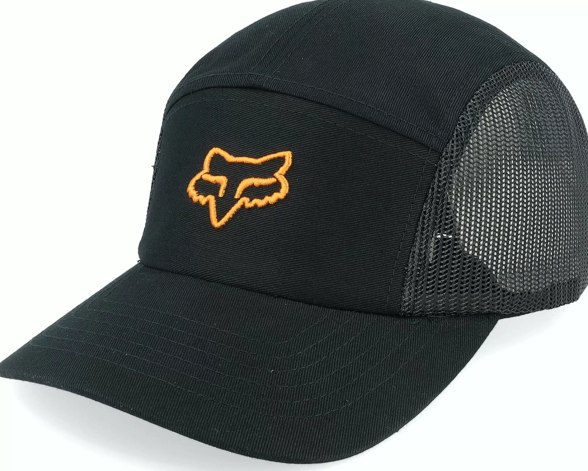 Fox Side View Black 5-Panel - -Unisex 5-Panel