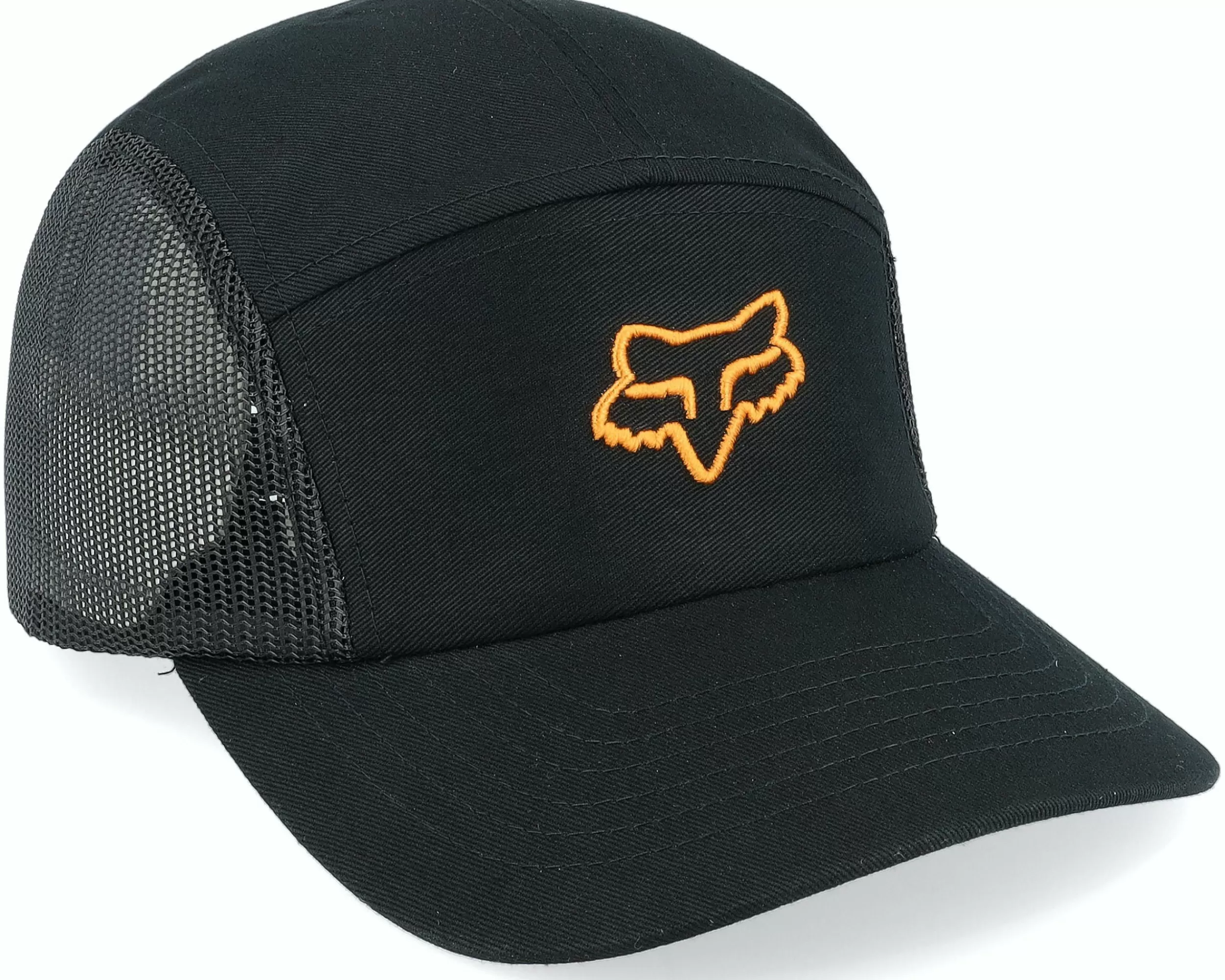 Fox Side View Black 5-Panel - -Unisex 5-Panel