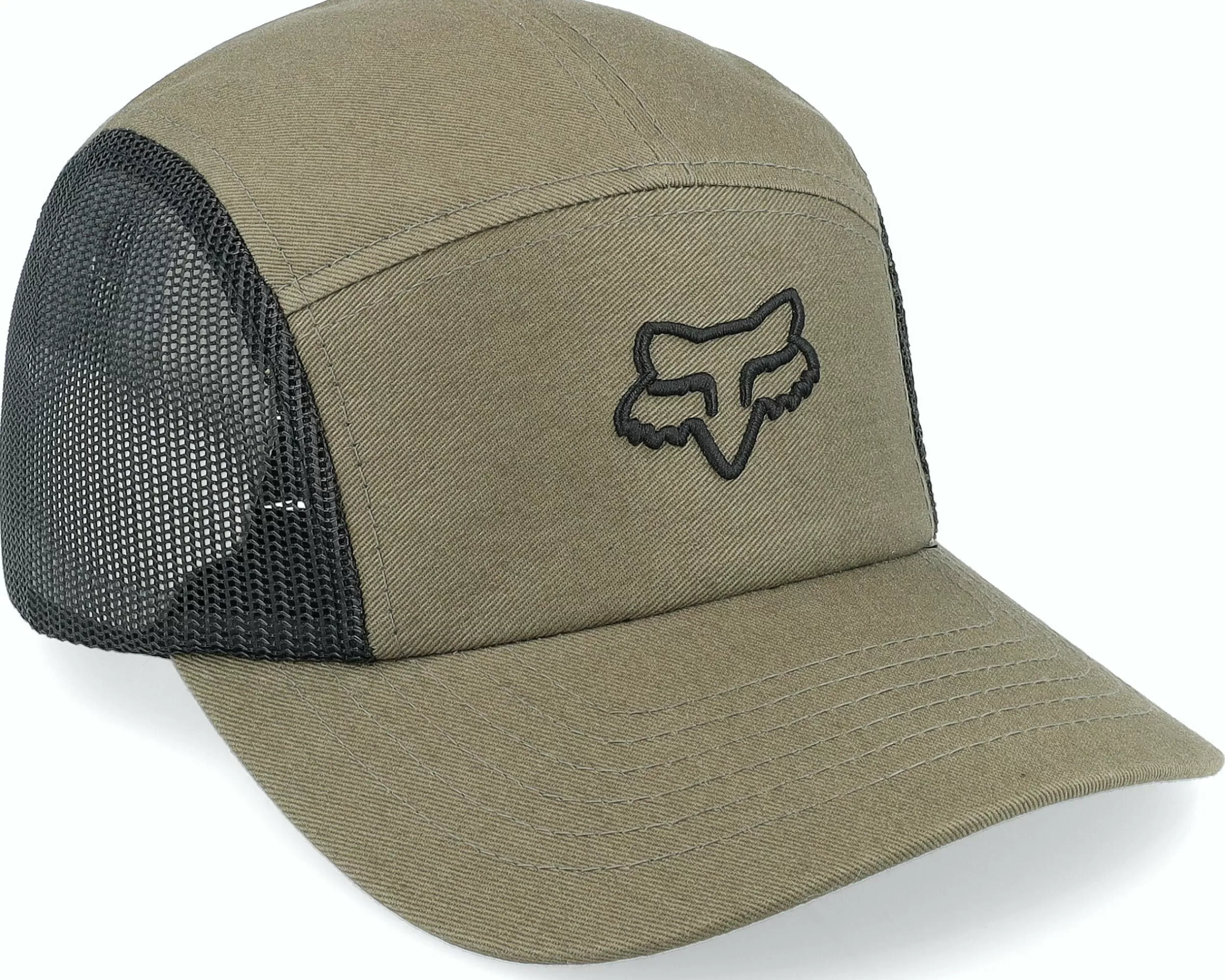 Fox Side View Olive Green 5-Panel - -Unisex 5-Panel