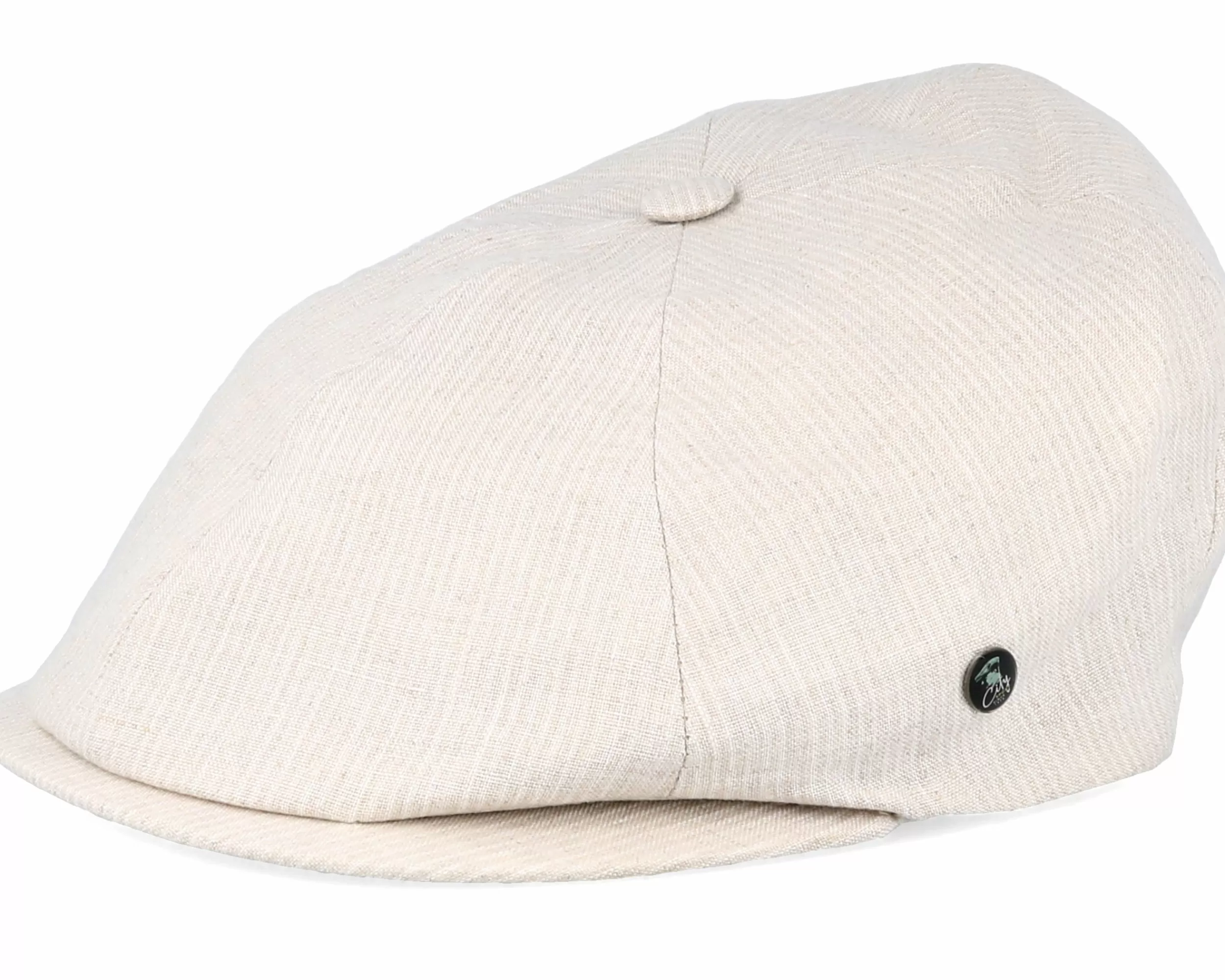 City Sport Sixpence Stripe Beige Flat Cap - -Unisex Flat Caps