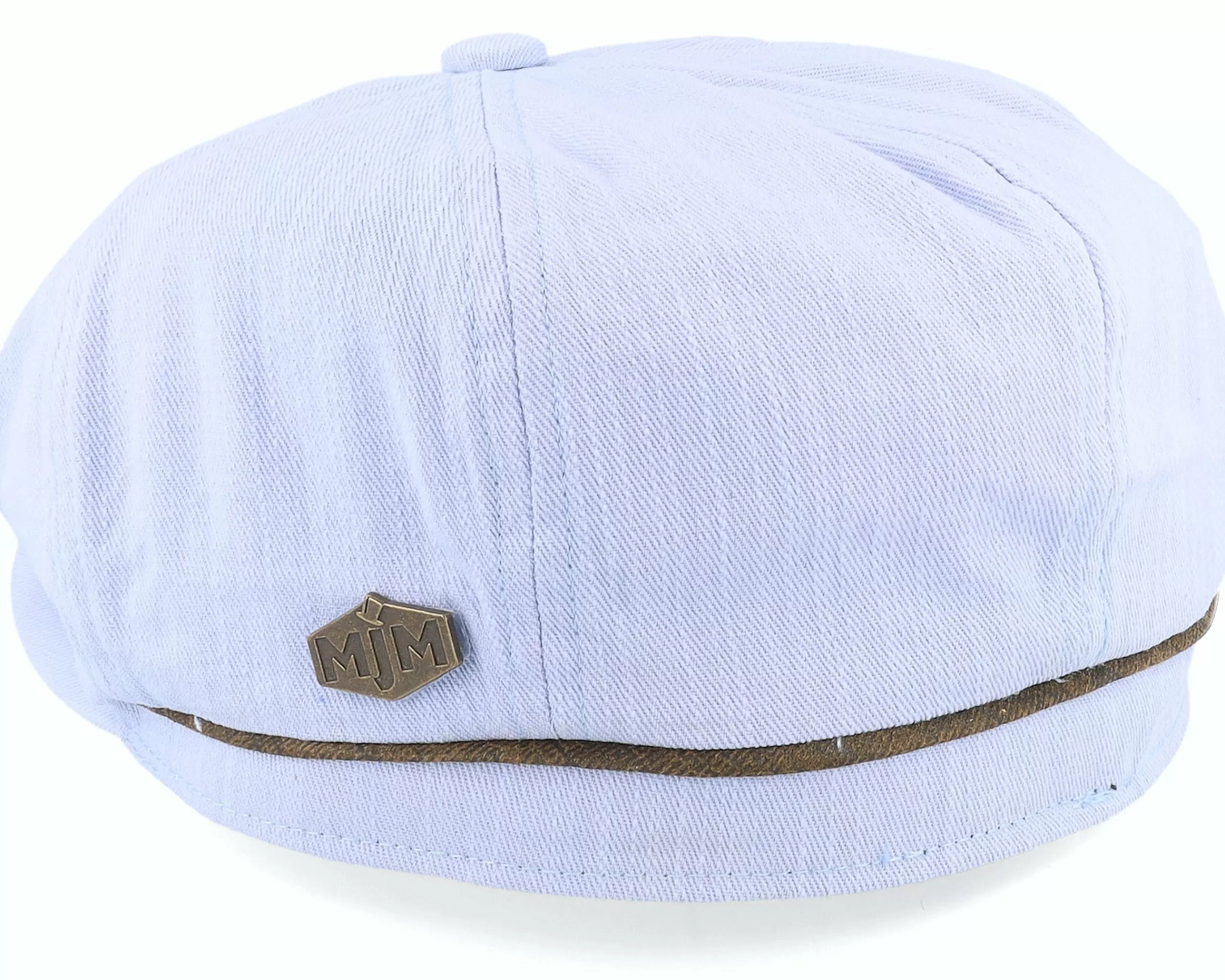 MJM Hats Slub Cotton Light Blue Flat Cap - -Unisex Flat Caps