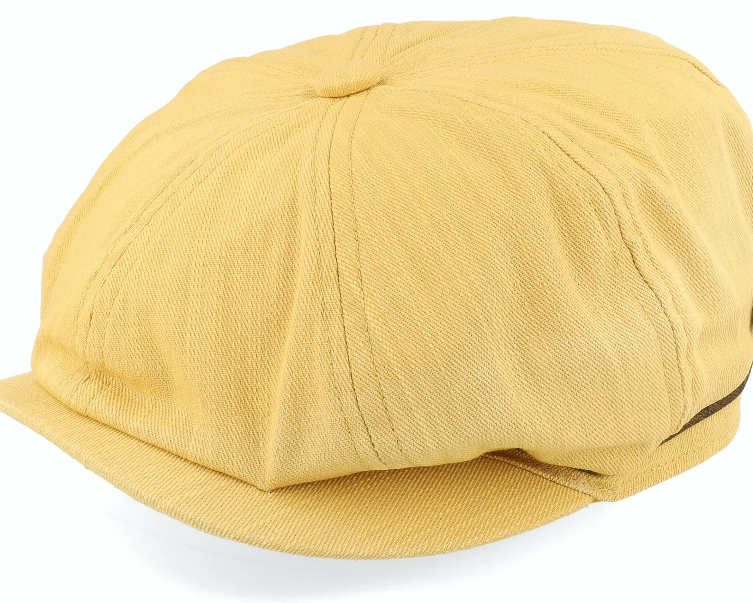 MJM Hats Slub Cotton Yellow Flat Cap - -Unisex Flat Caps