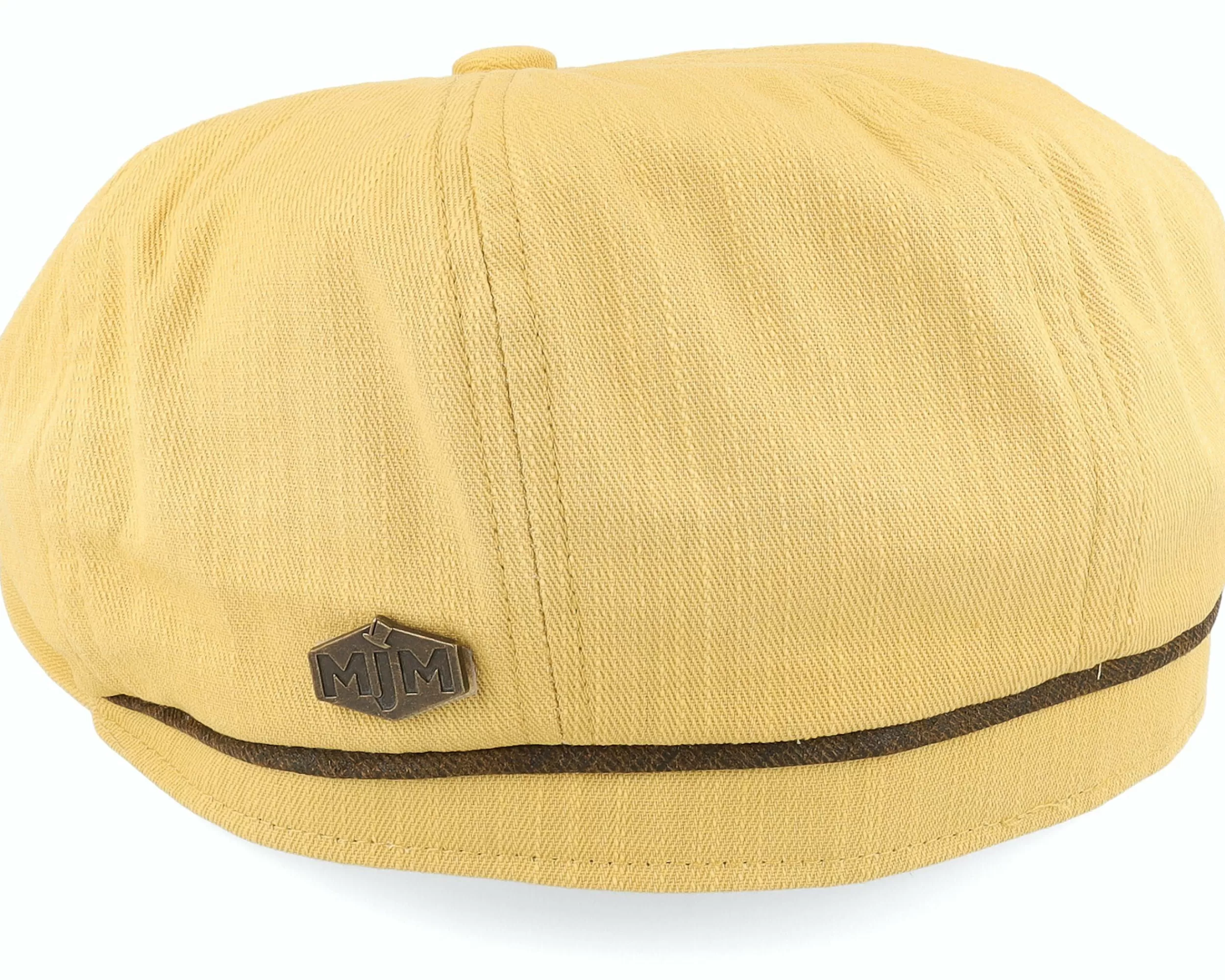 MJM Hats Slub Cotton Yellow Flat Cap - -Unisex Flat Caps