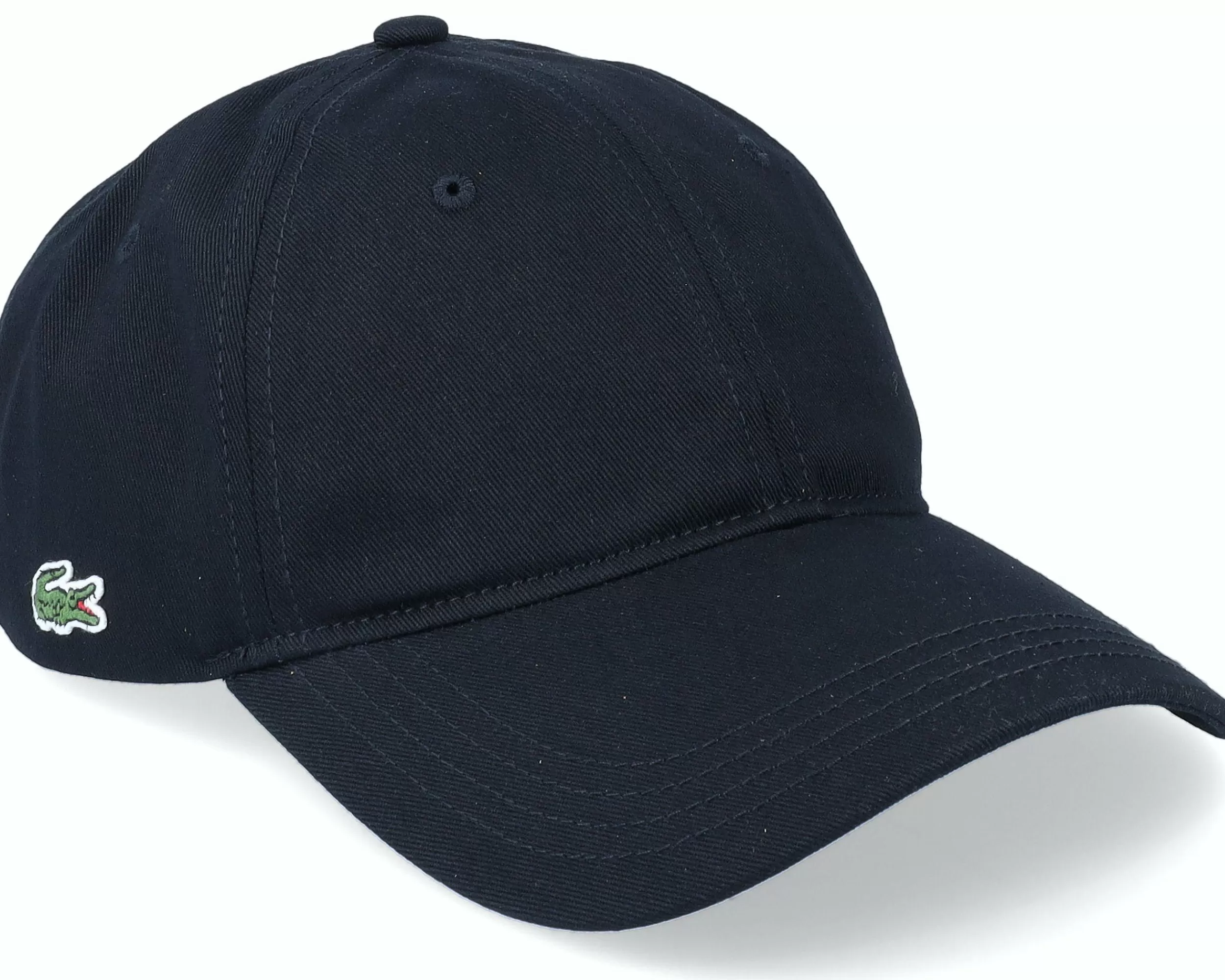 Lacoste Small Side Logo Pu Strap Black Dad Cap - -Unisex Dad Cap