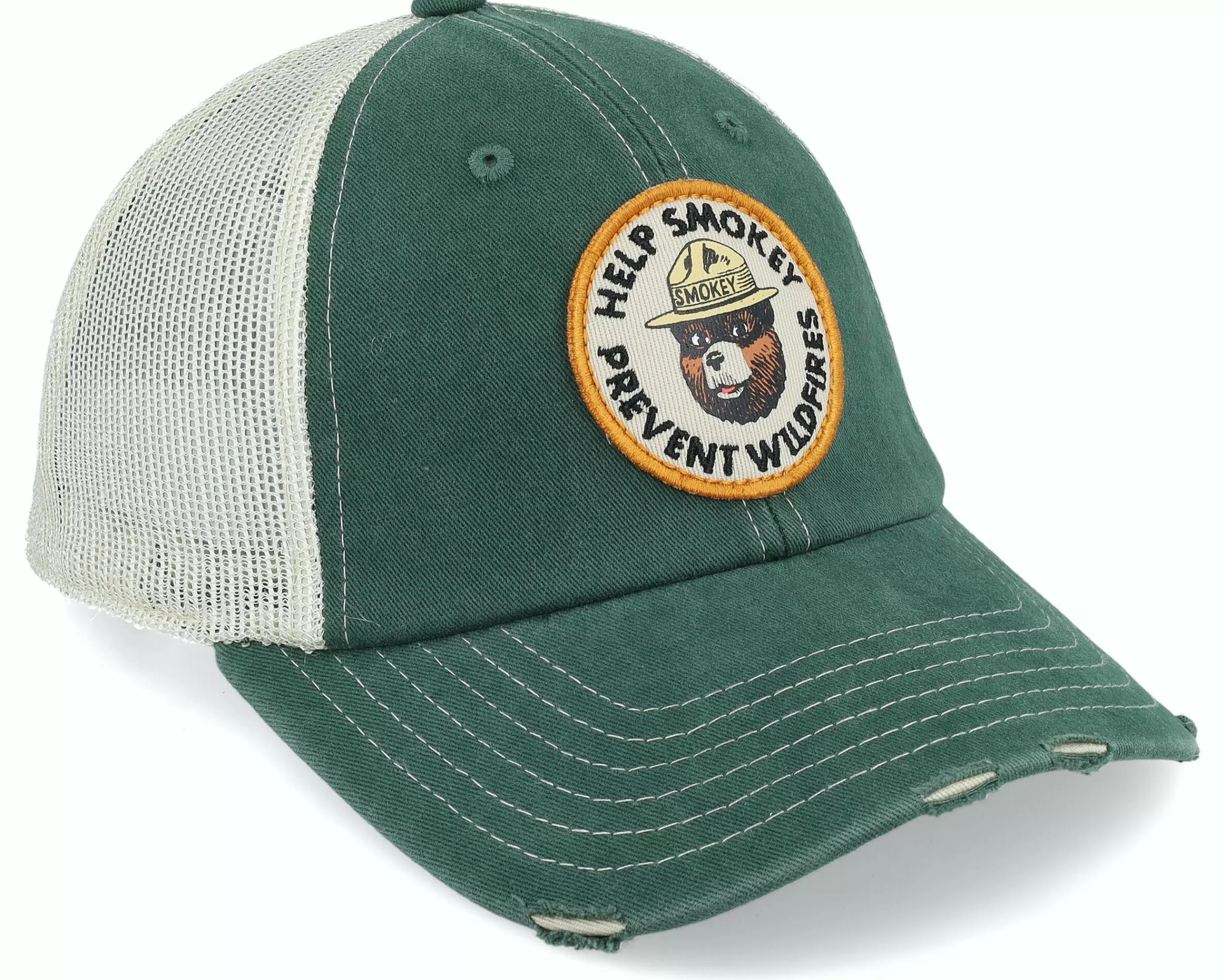 American Needle Smokey Bear Orville Green/Stone Trucker - -Unisex Trucker