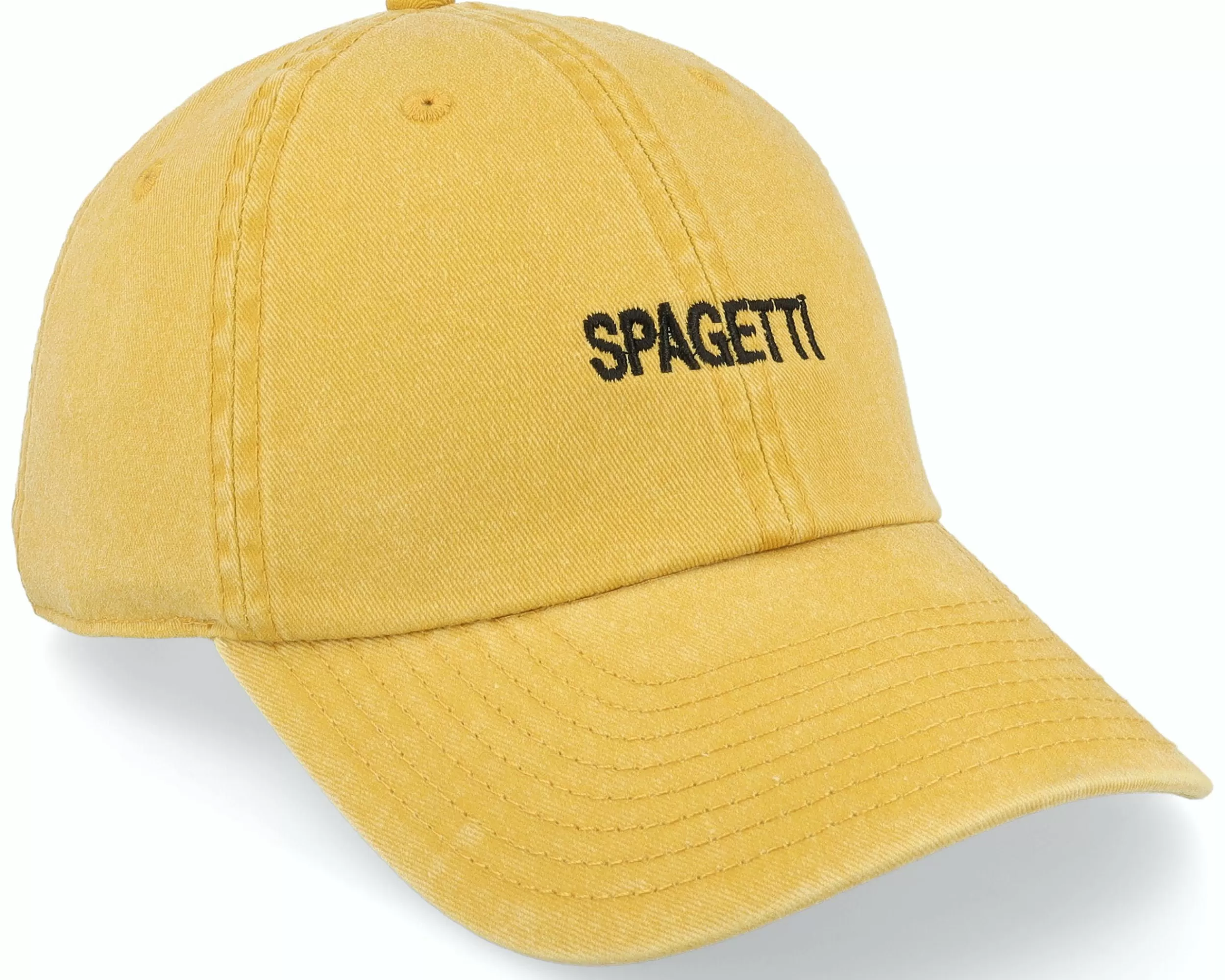 Iconic Spagetti Washed Mustard Dad Cap - -Unisex Dad Cap