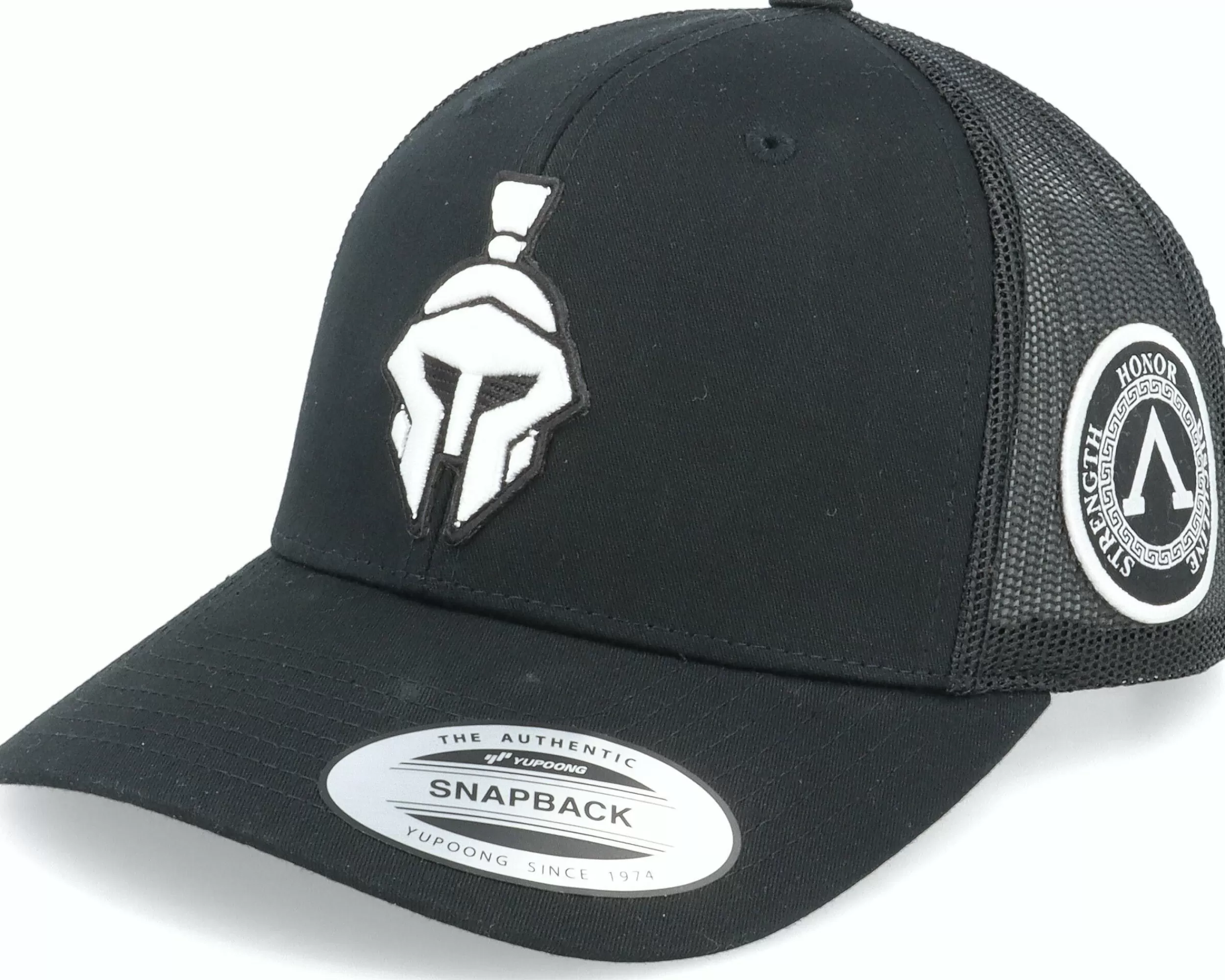 Iconic Spartan Black Trucker - -Unisex Trucker