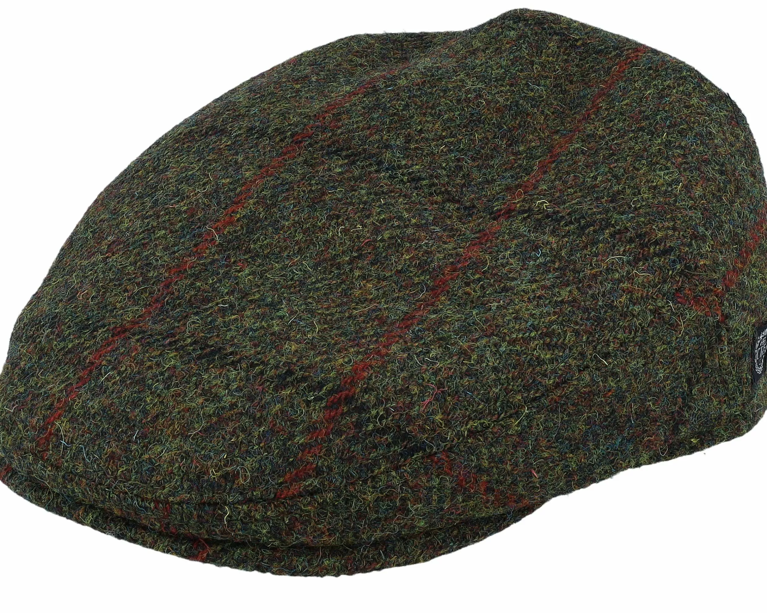 CTH Ericson Spencer Harris Tweed Overcheck Green Flat Cap - -Unisex Flat Caps