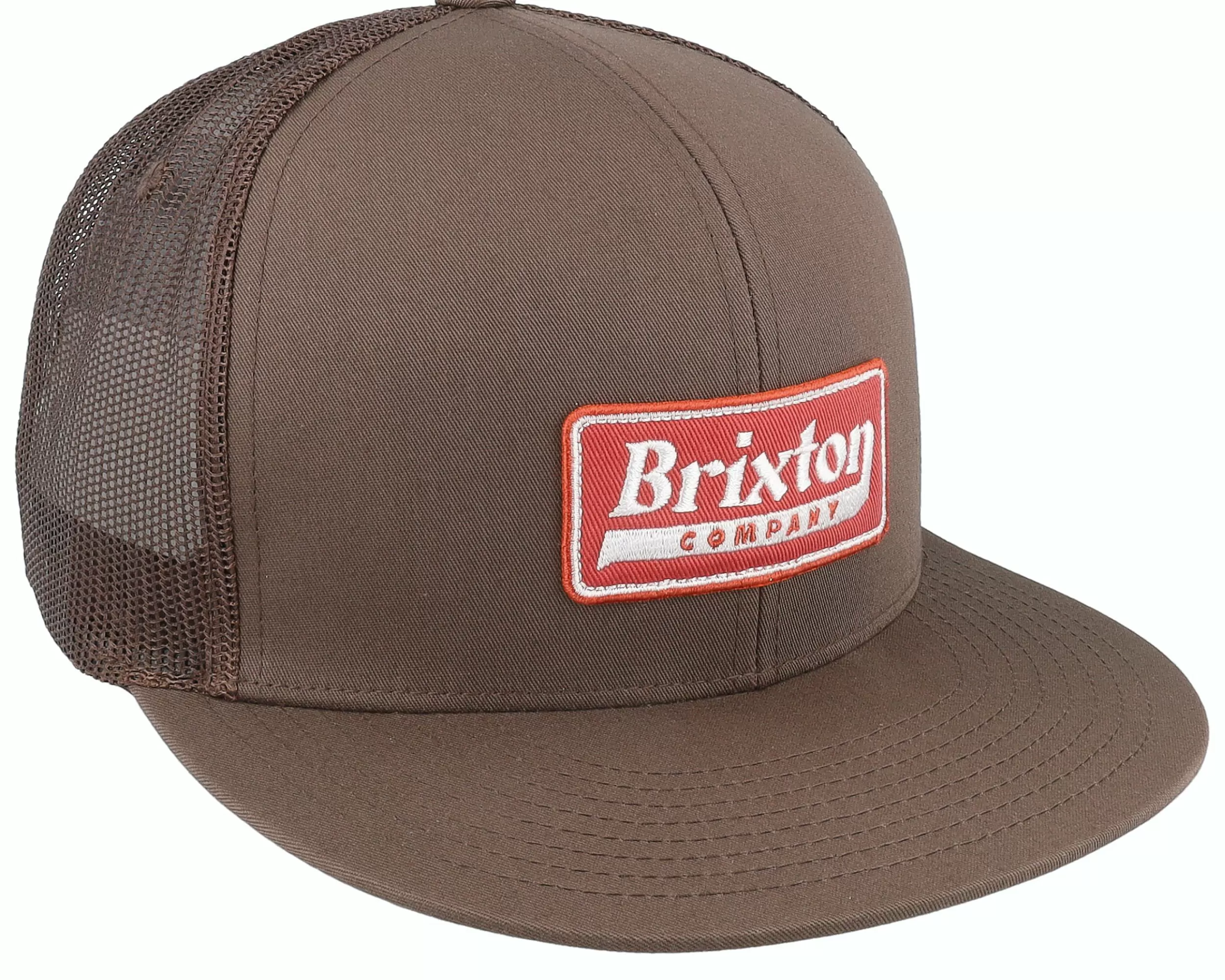 Brixton Steadfast Dark Earth/Burnt Red Trucker - -Unisex Trucker