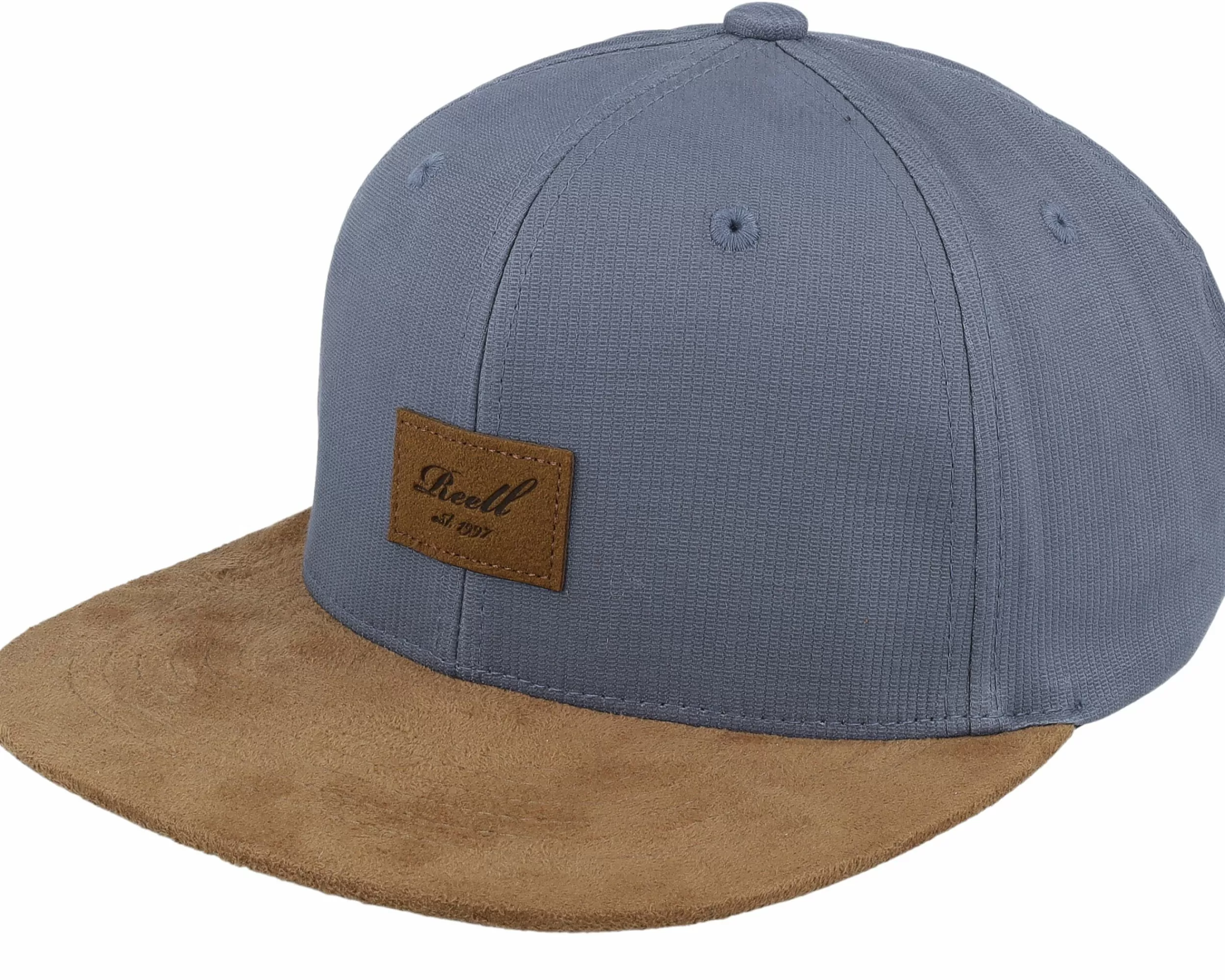 Reell Suede Bedford Grey Blue Snapback - -Unisex Snapback