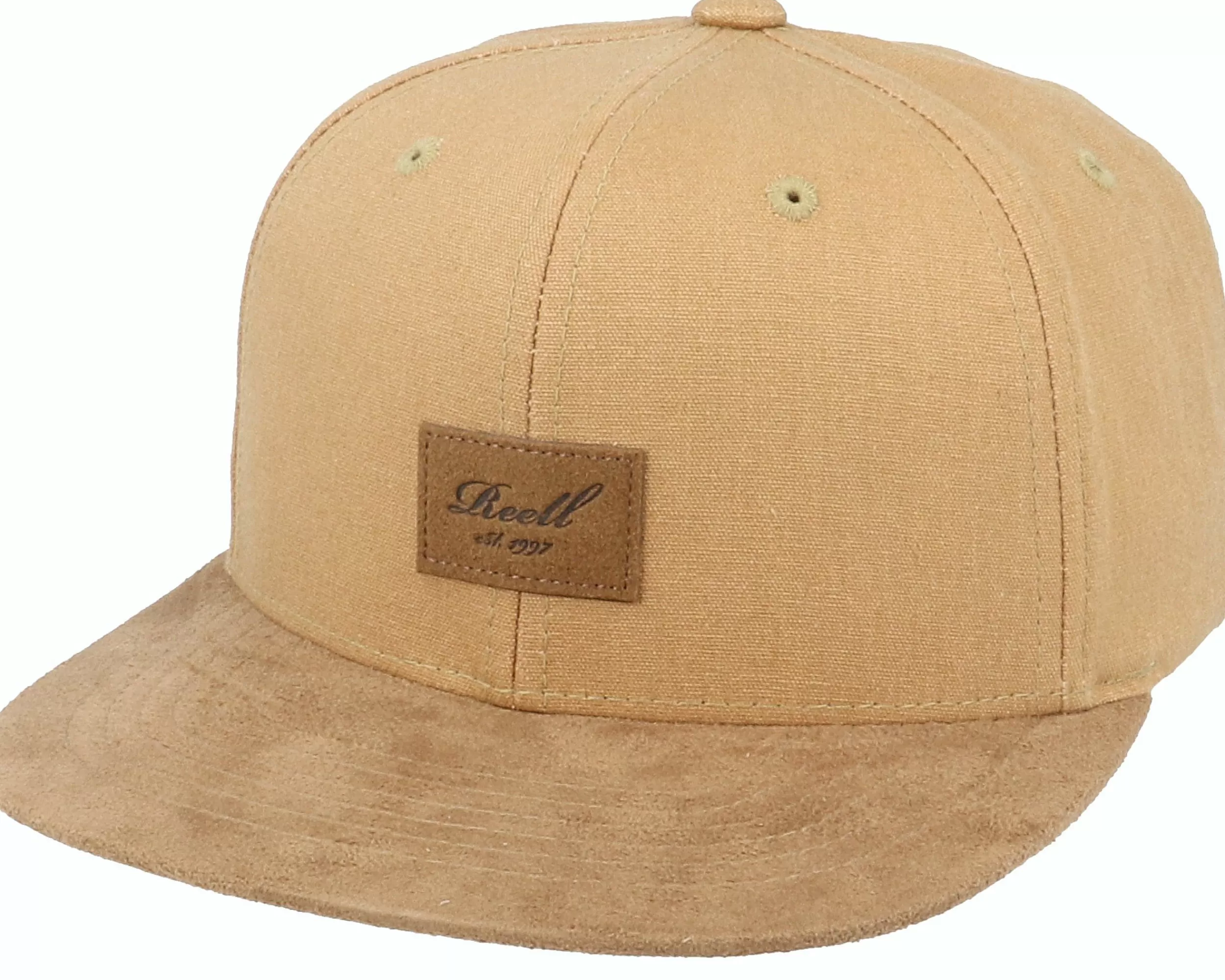 Reell Suede Cap 151 Ocre Brown Snapback - -Unisex Snapback