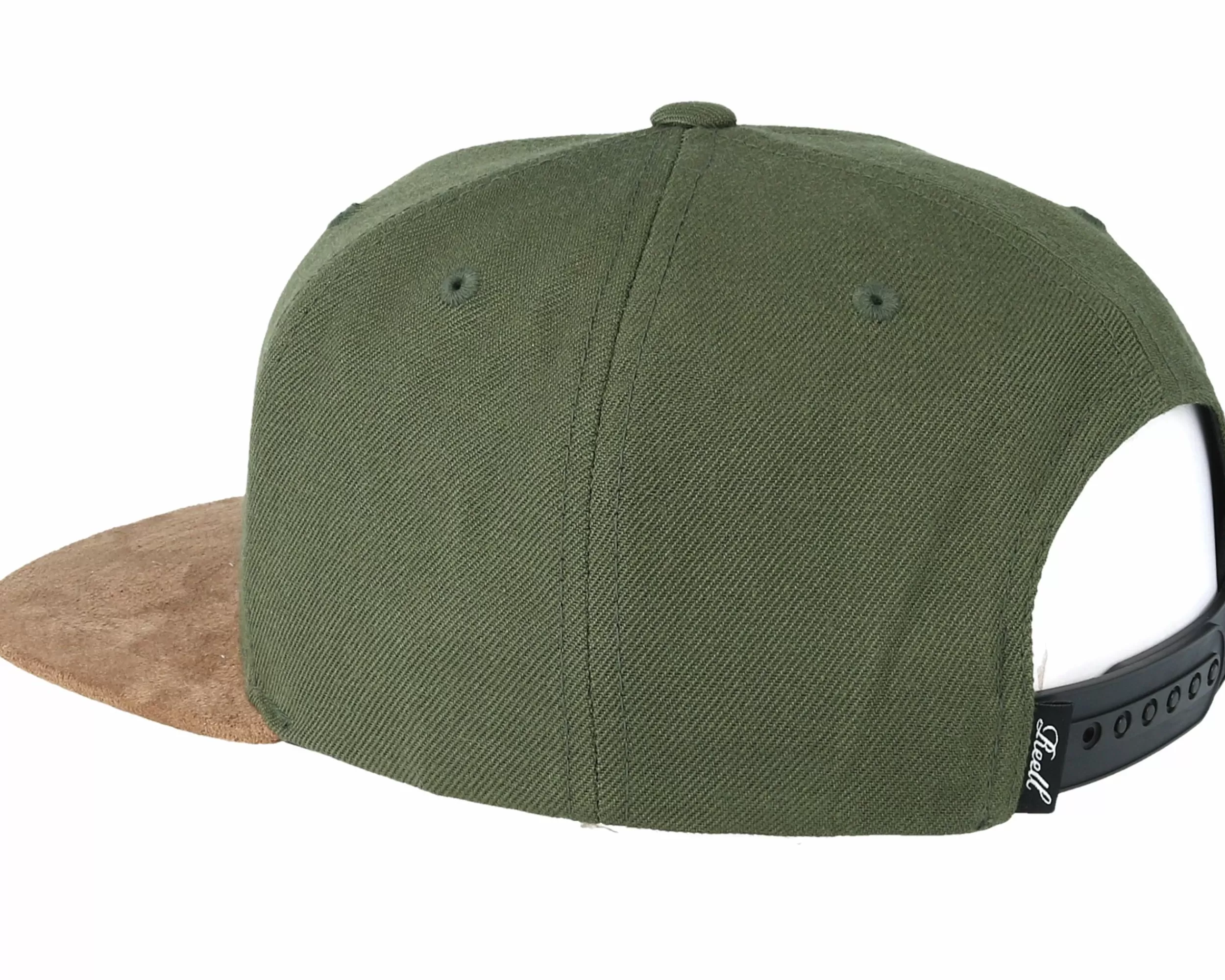 Reell Suede Dark Olive Snapback - -Unisex Snapback