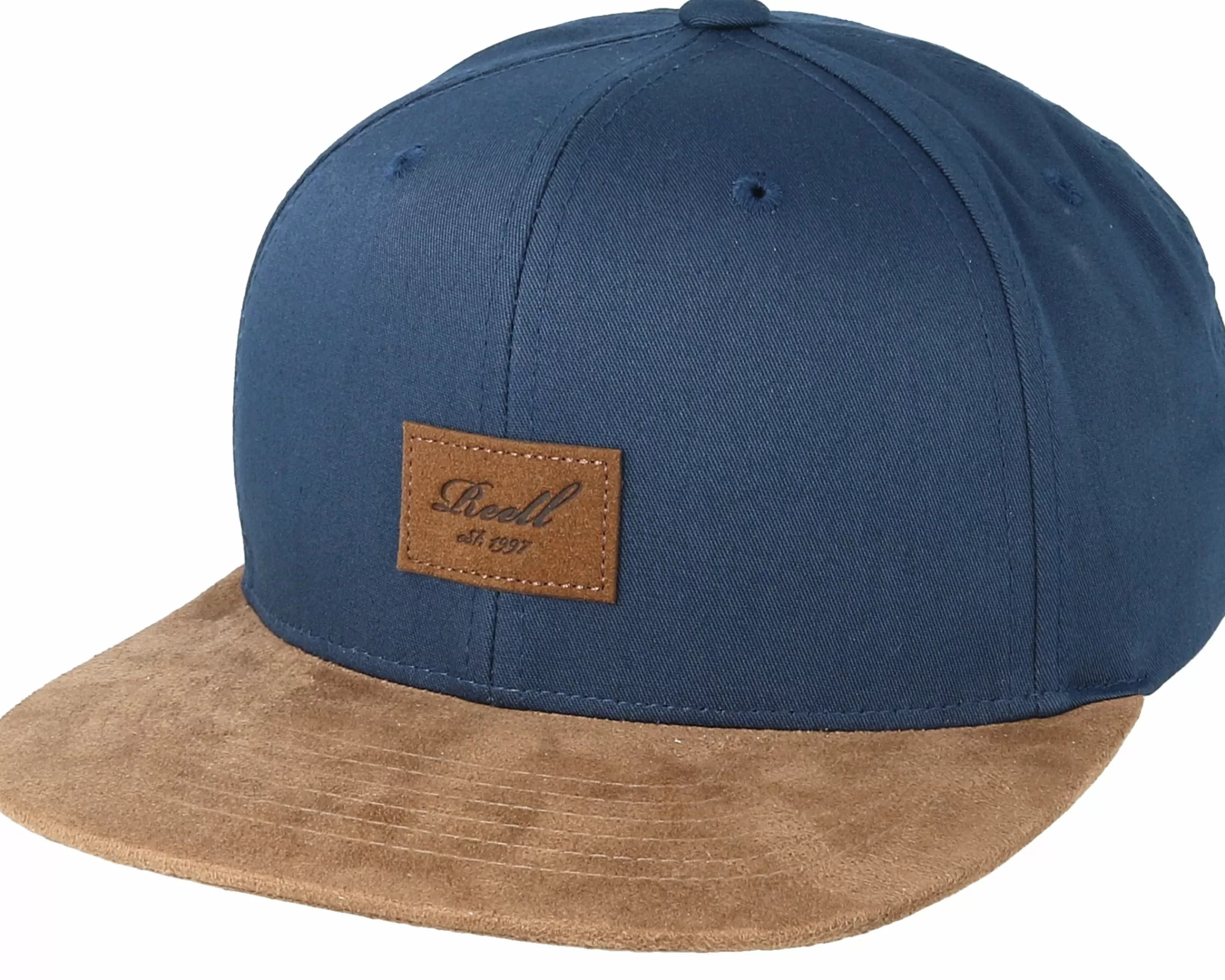 Reell Suede Navy Snapback - -Unisex Snapback