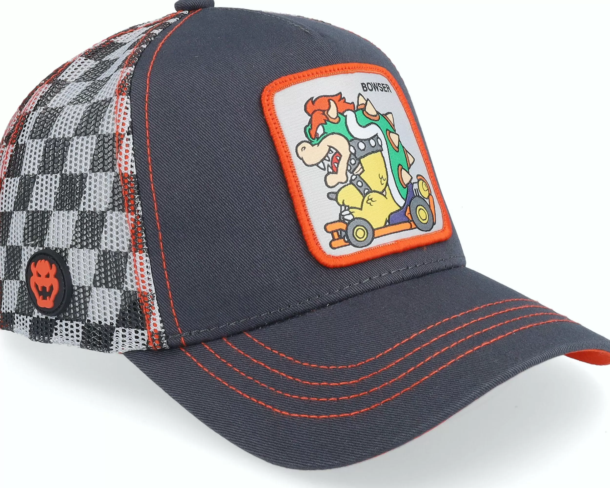 Capslab Super Mario Kart Bowser Black Trucker - -Unisex Trucker