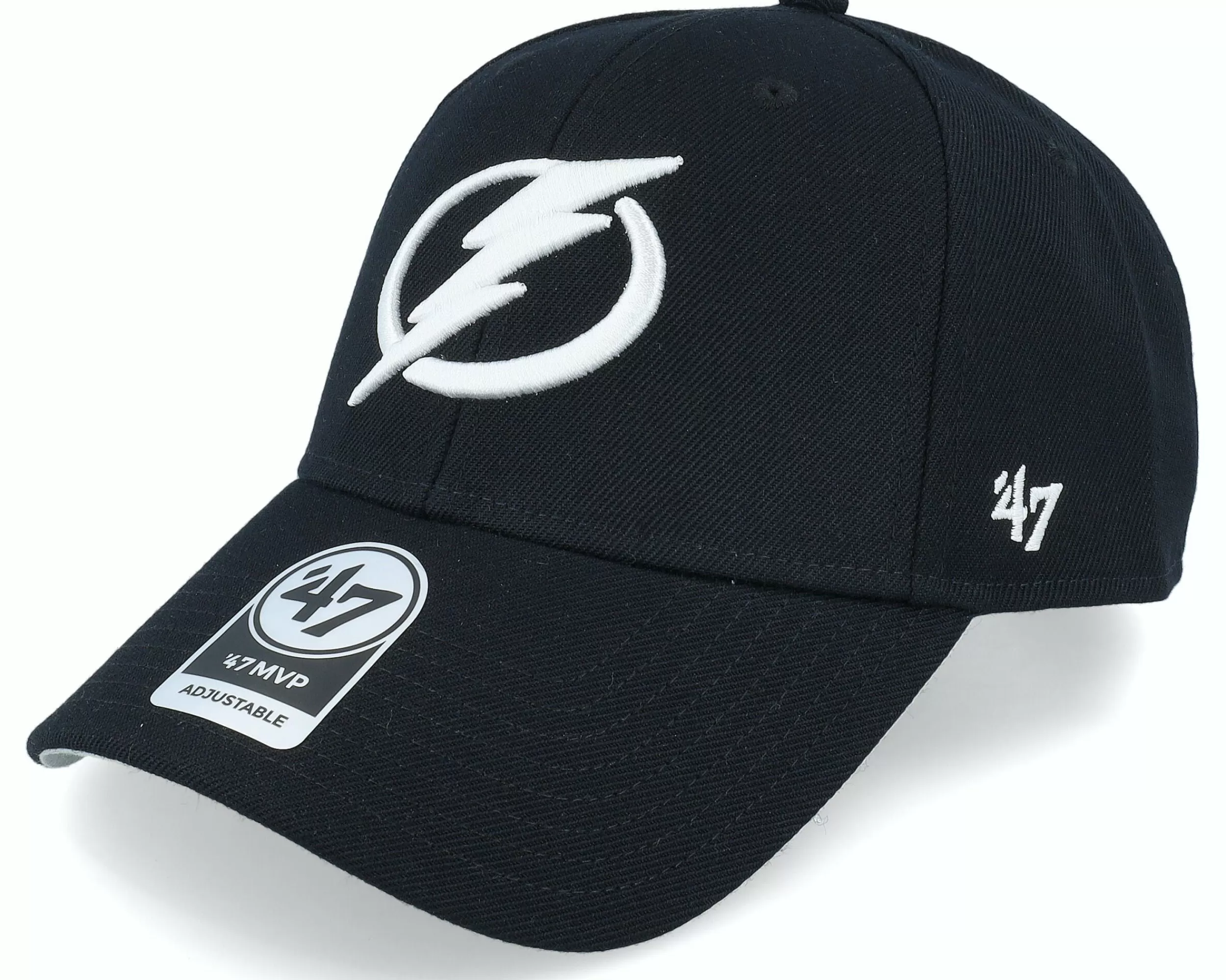 47 Brand Tampa Bay Lightning Mvp Black Adjustable - -Unisex Adjustable