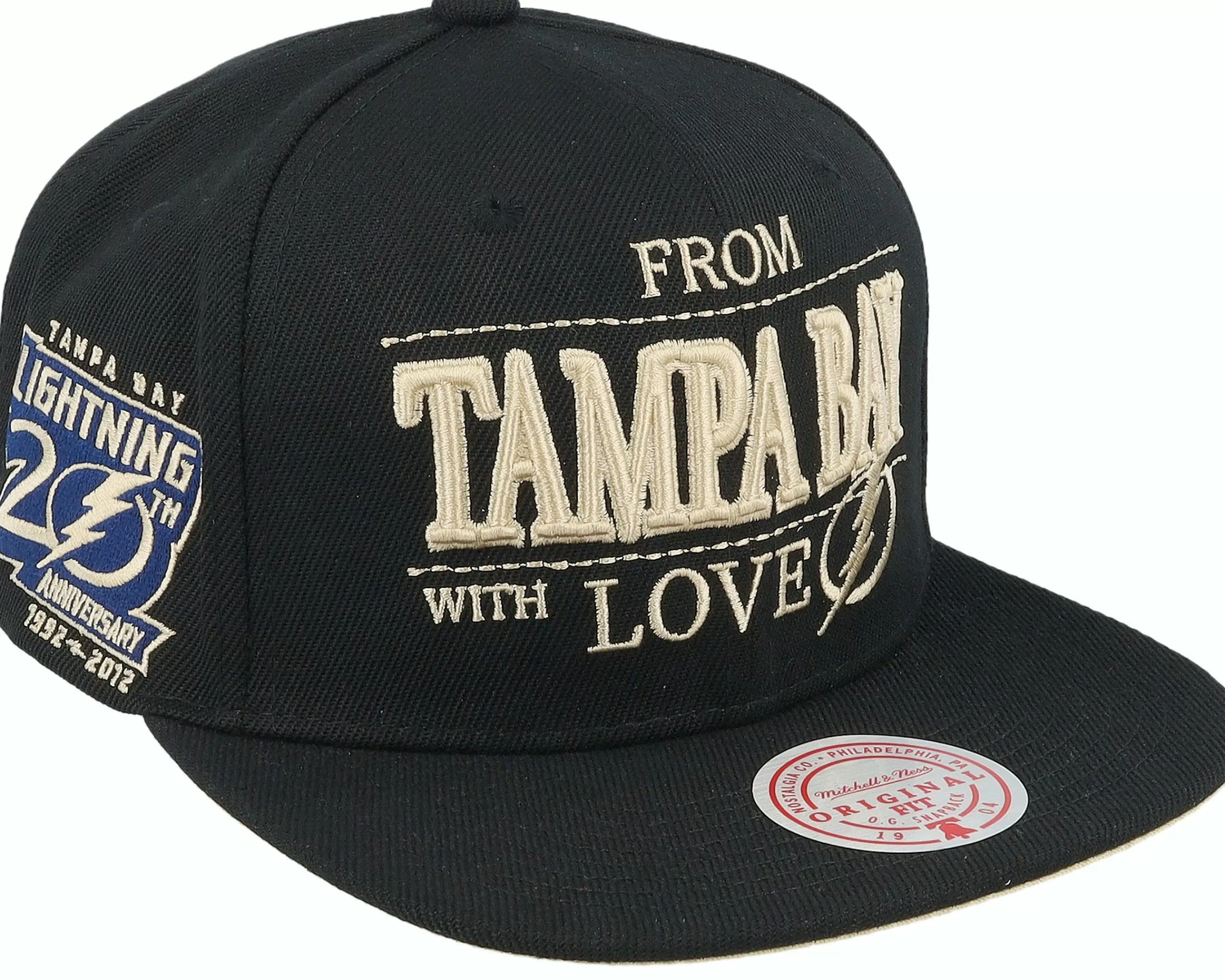 Mitchell & Ness Tampa Bay Lightning With Love Black Snapback - -Unisex Snapback