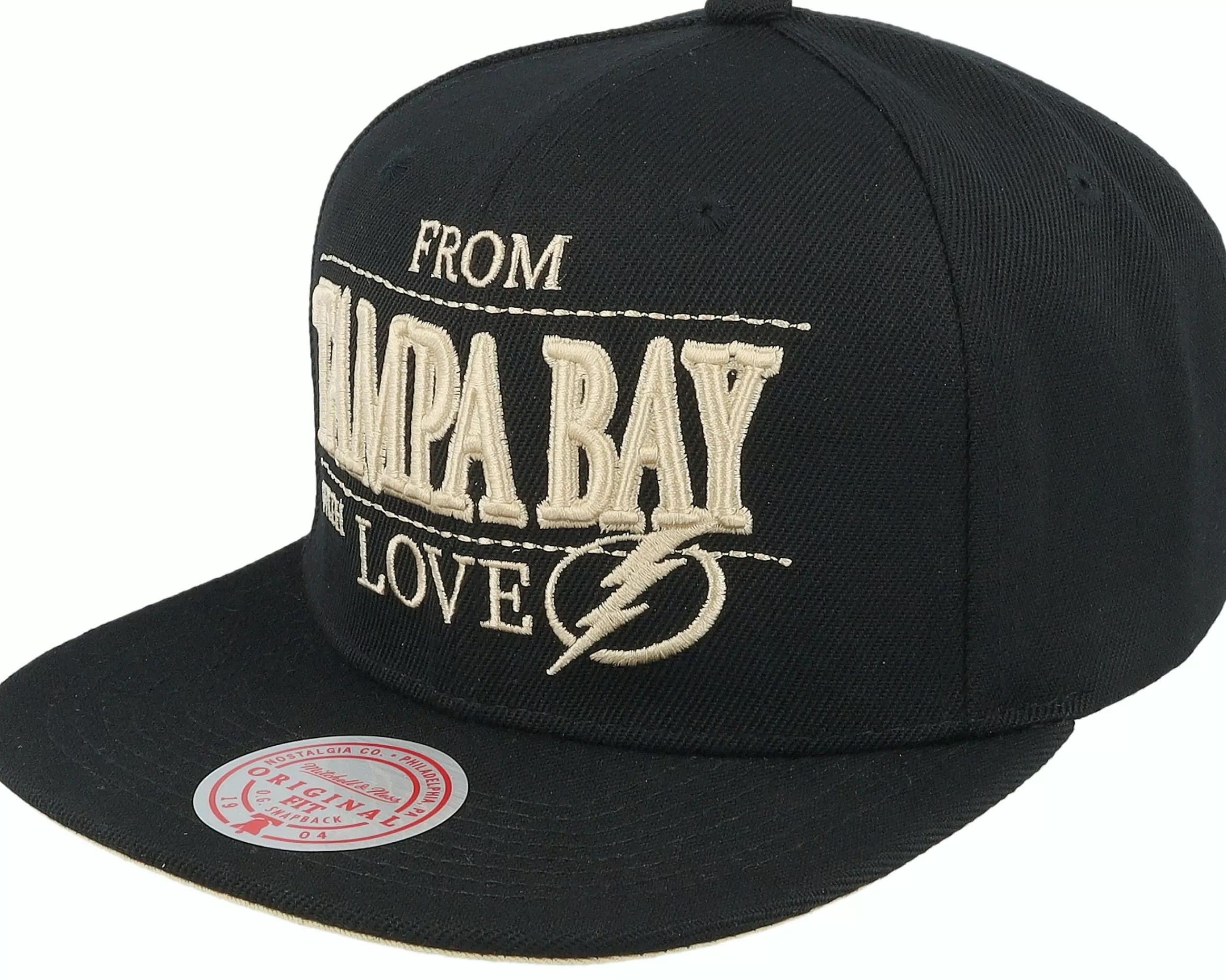 Mitchell & Ness Tampa Bay Lightning With Love Black Snapback - -Unisex Snapback