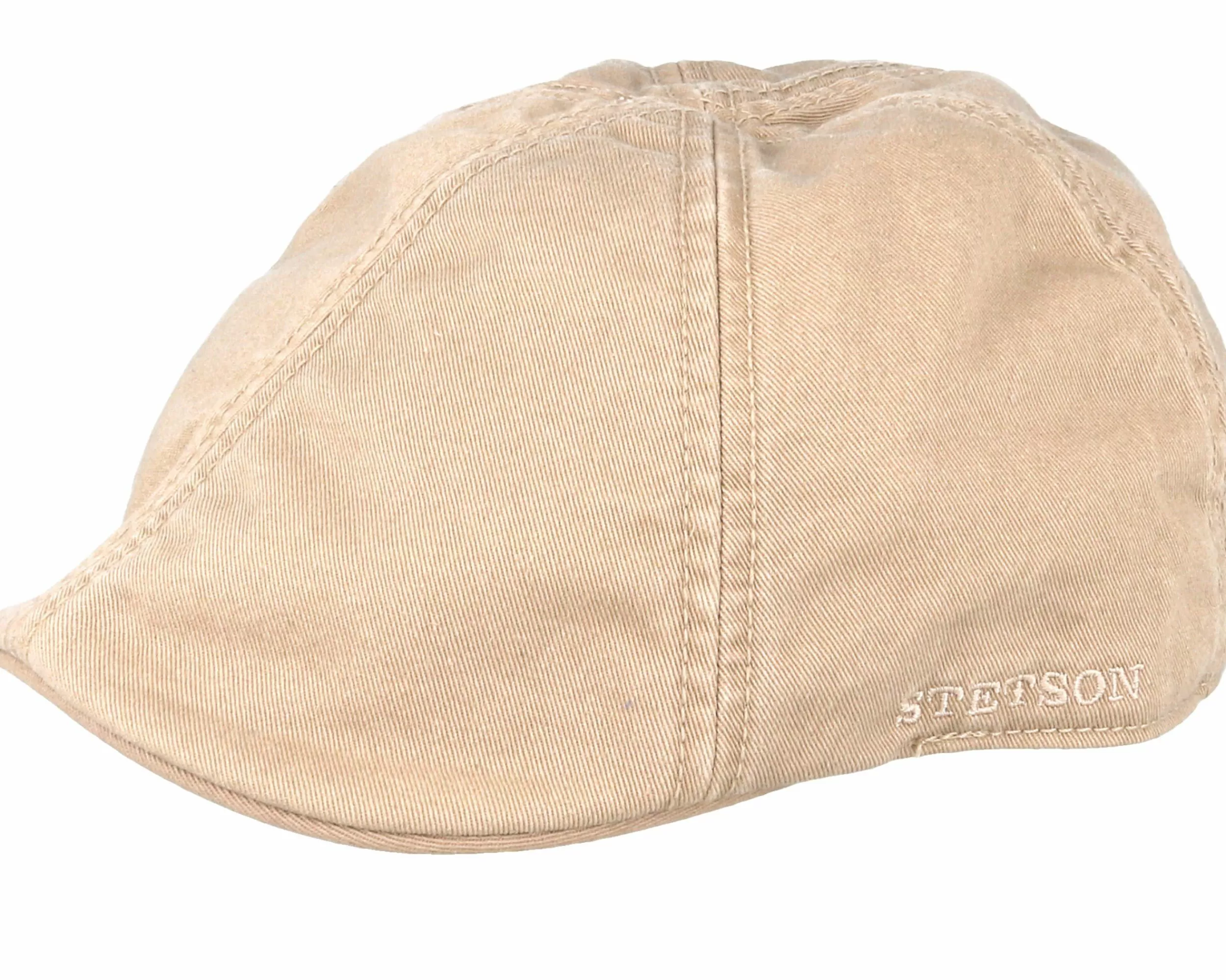 Stetson Texas Cotton Beige Flat Cap - -Unisex Flat Caps