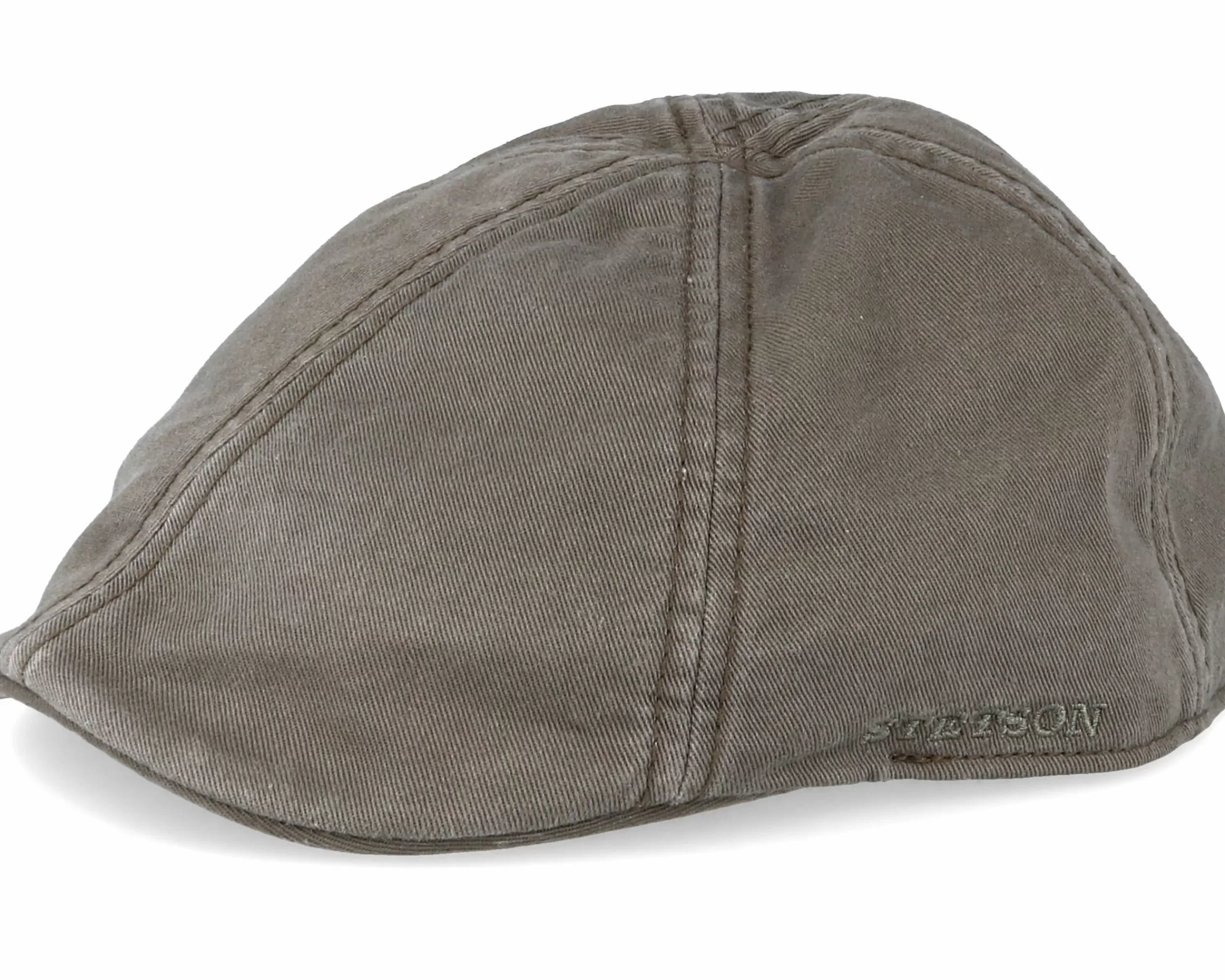 Stetson Texas Cotton Olive Flat Cap - -Unisex Flat Caps