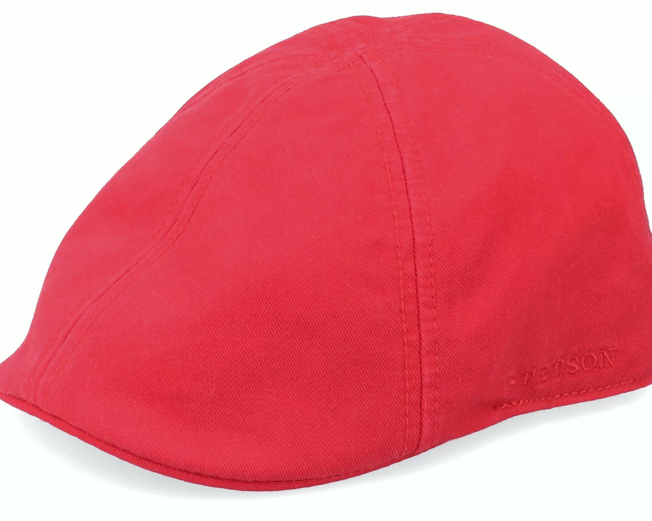 Stetson Texas Cotton Red Flat Cap - -Unisex Flat Caps