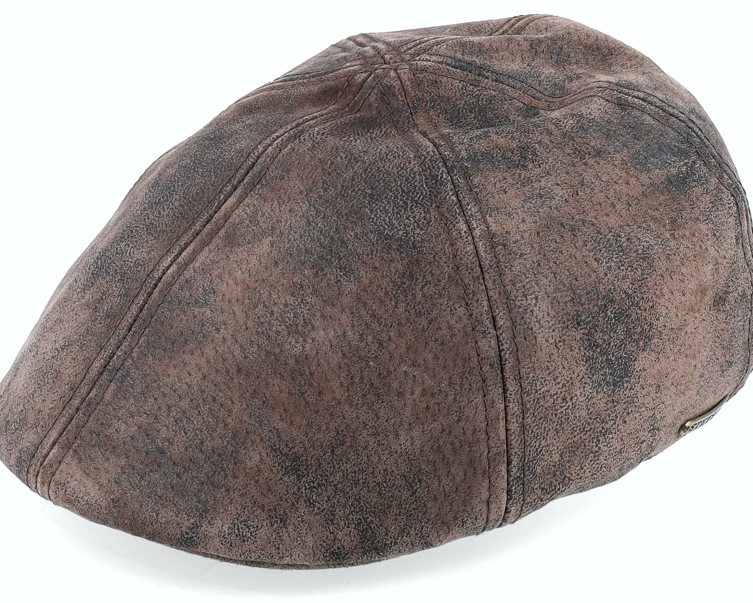 Stetson Texas Pig Skin Brown Flat Cap - -Unisex Flat Caps