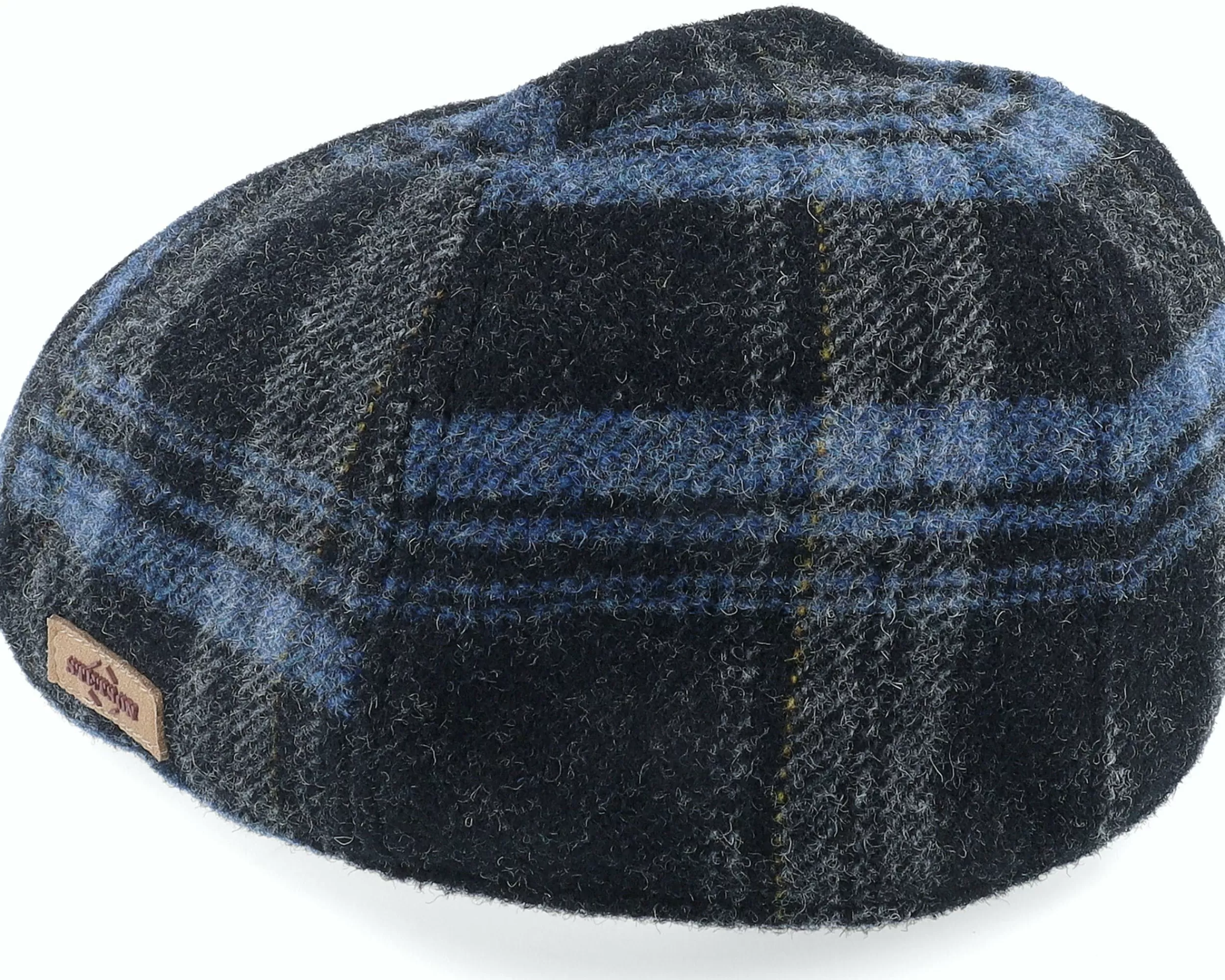 Stetson Texas Shadow Plaid Blue Flatcap - -Unisex Flat Caps