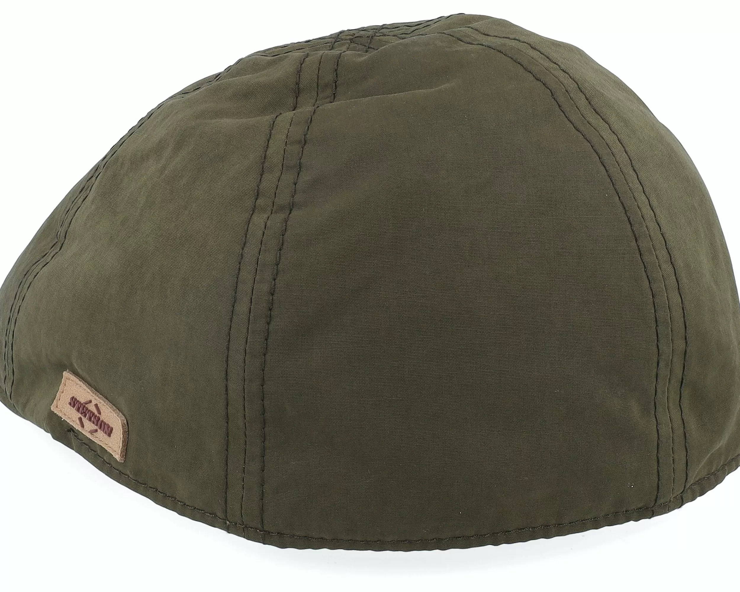 Stetson Texas Waxed Cotton Dark Green Flat Cap - -Unisex Flat Caps