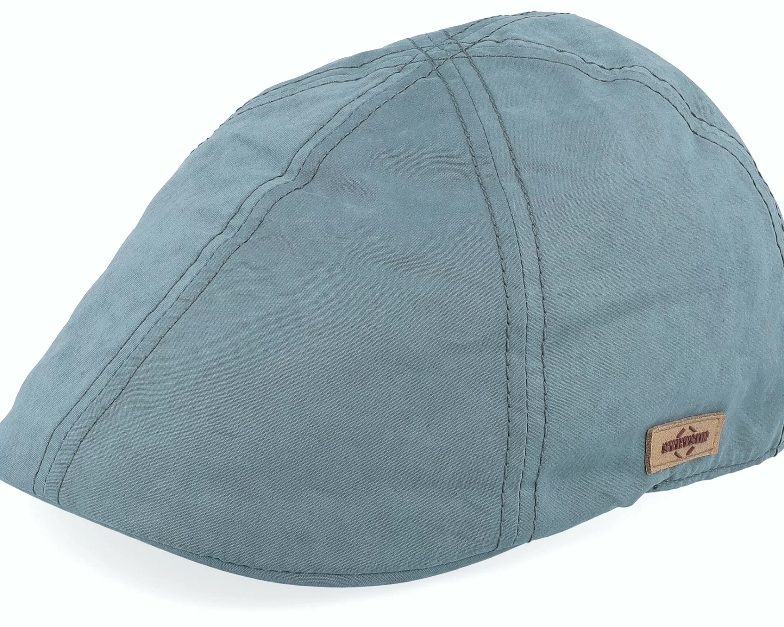 Stetson Texas Waxed Cotton Light Blue Flat Cap - -Unisex Flat Caps