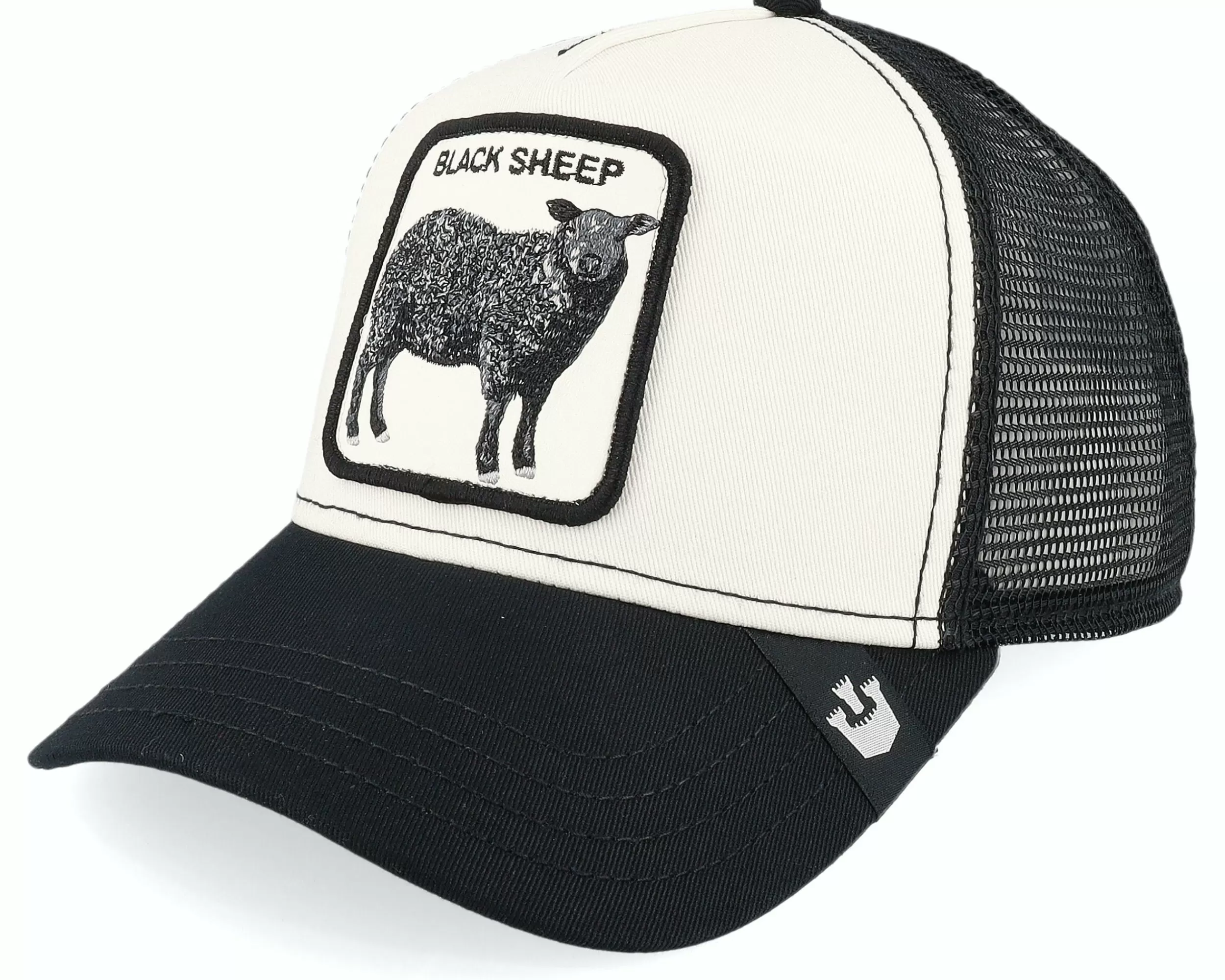 Goorin Bros. The Black Sheep White/Black Trucker - -Unisex Trucker