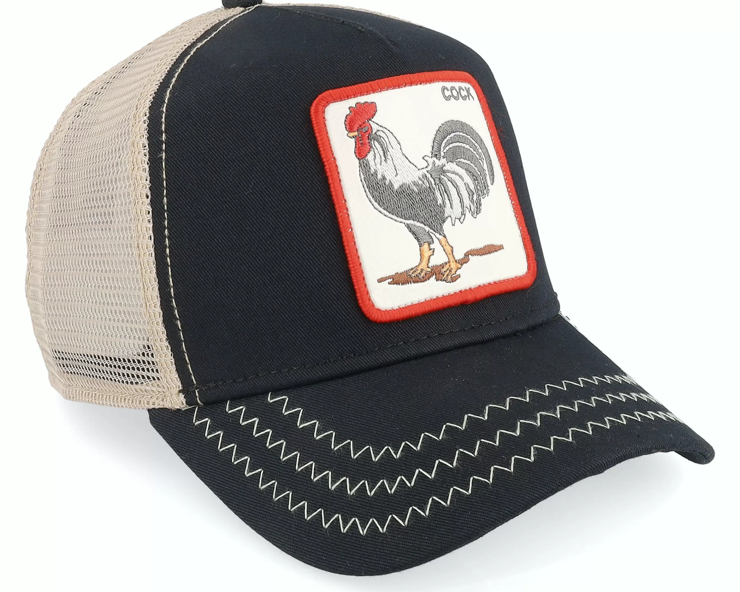 Goorin Bros. The Cock Black/Khaki Trucker - -Unisex Trucker