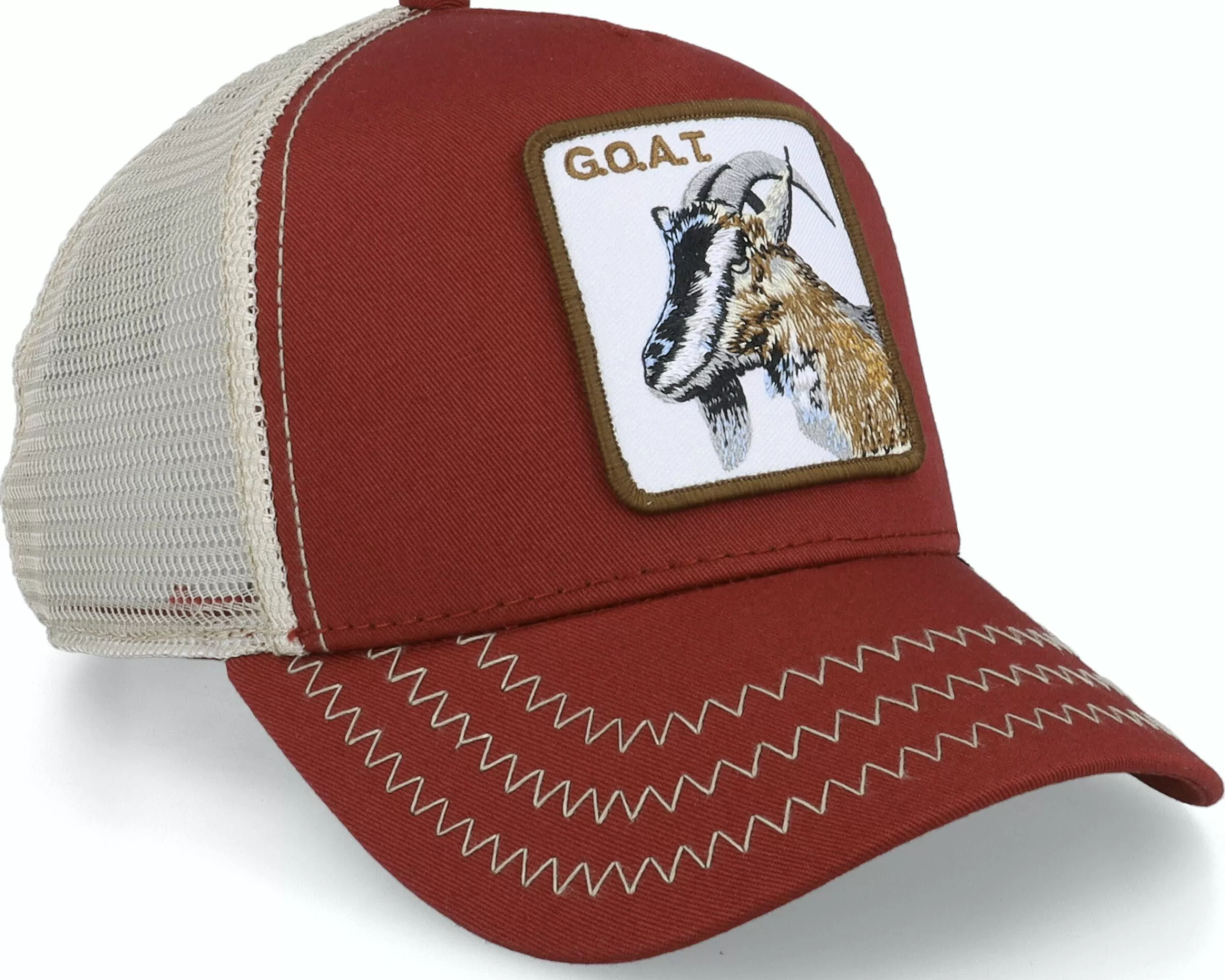 Goorin Bros. The Goat Red/Natural Trucker - -Unisex Trucker