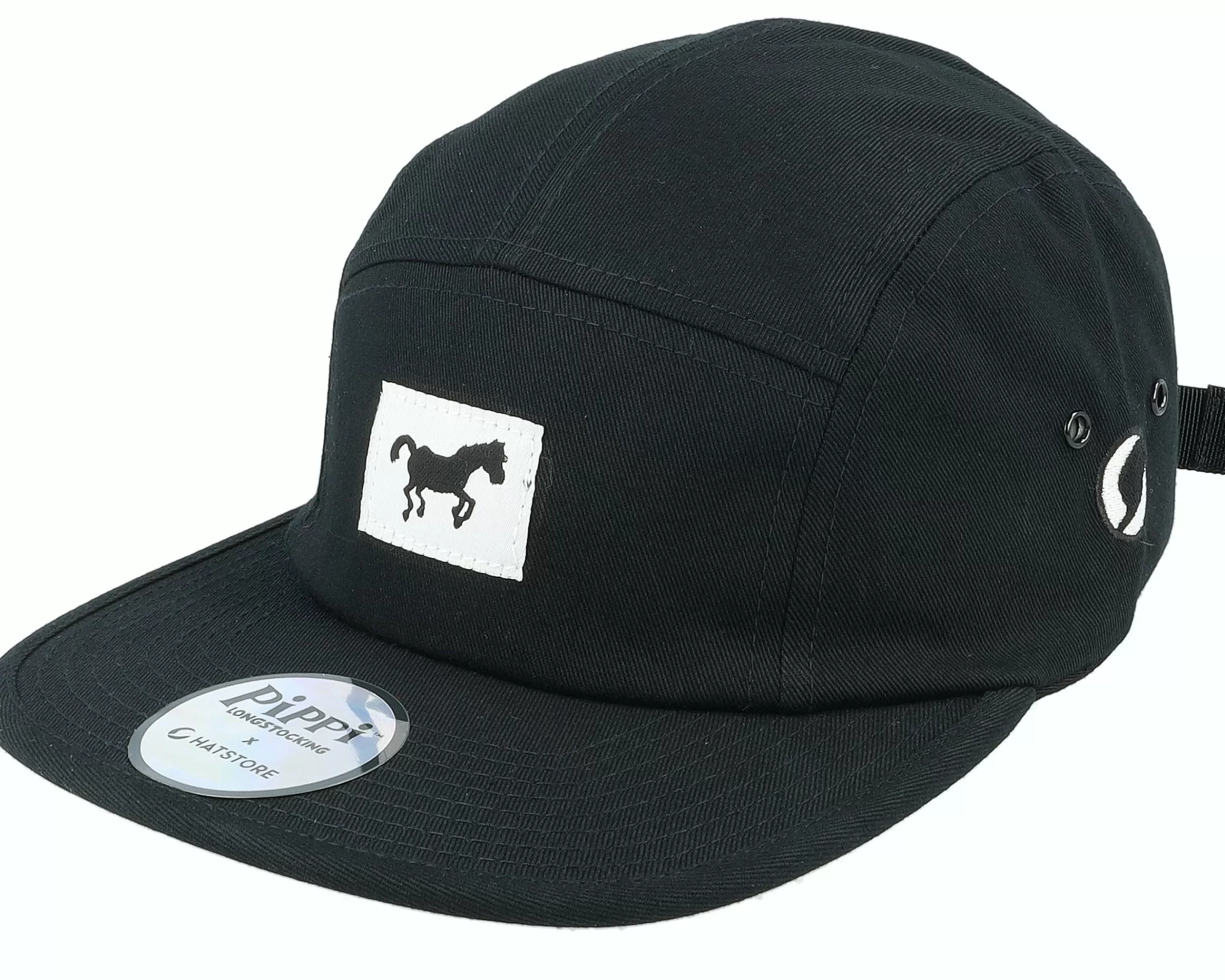 Pippi Longstocking The Horse Silhouette Black 5-Panel - -Unisex 5-Panel