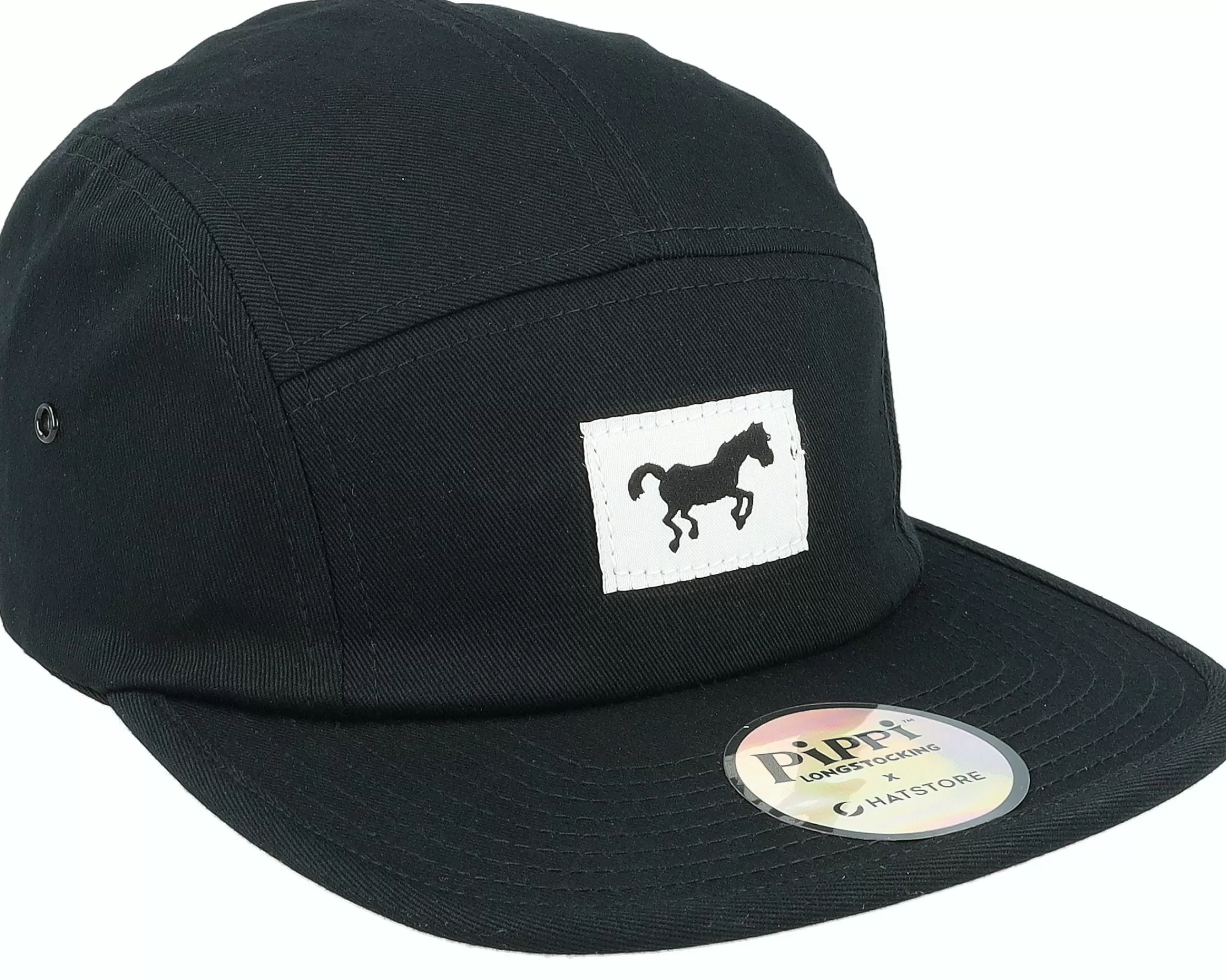 Pippi Longstocking The Horse Silhouette Black 5-Panel - -Unisex 5-Panel