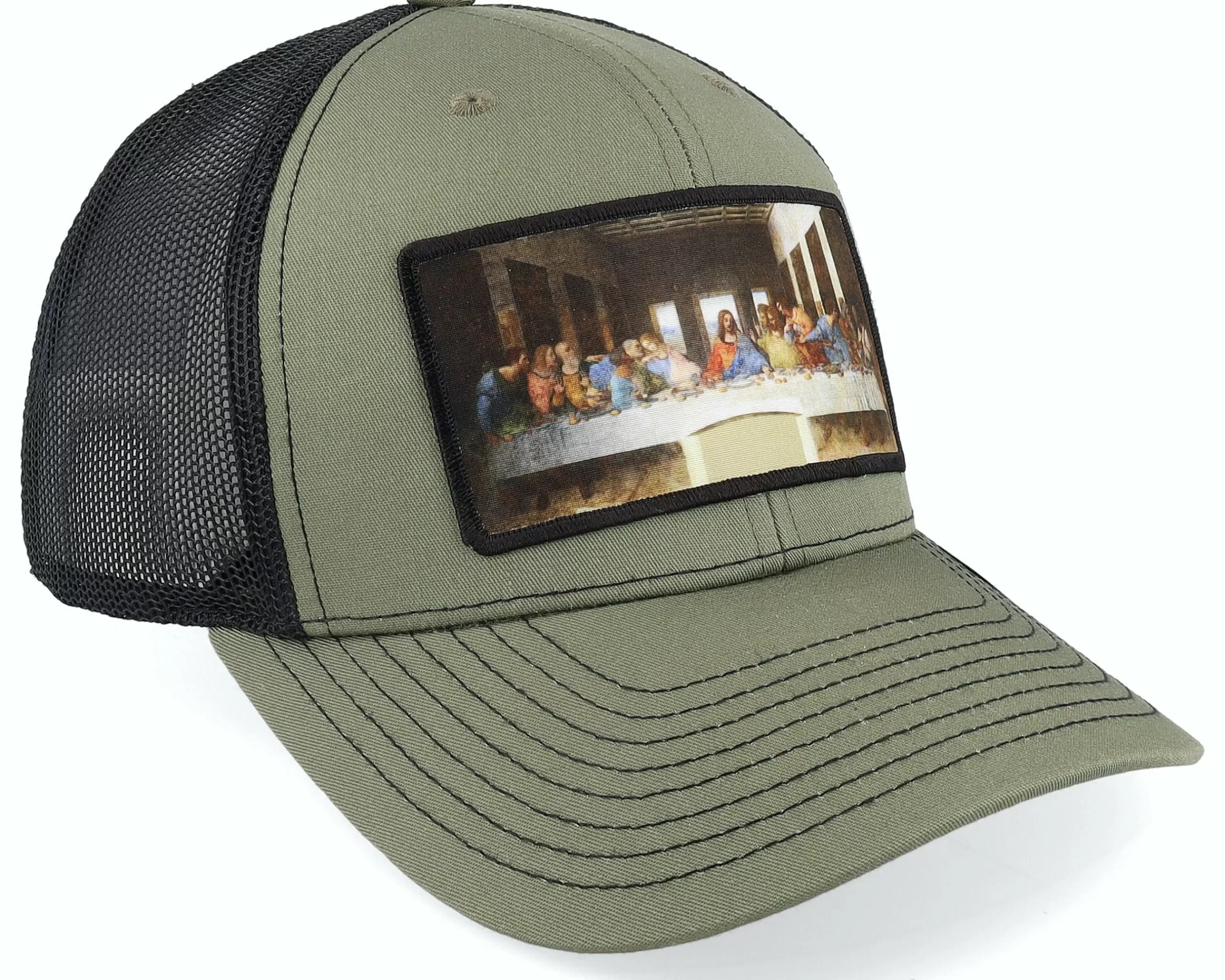 Public Domain The Last Supper Loden/Black Trucker - -Unisex Trucker