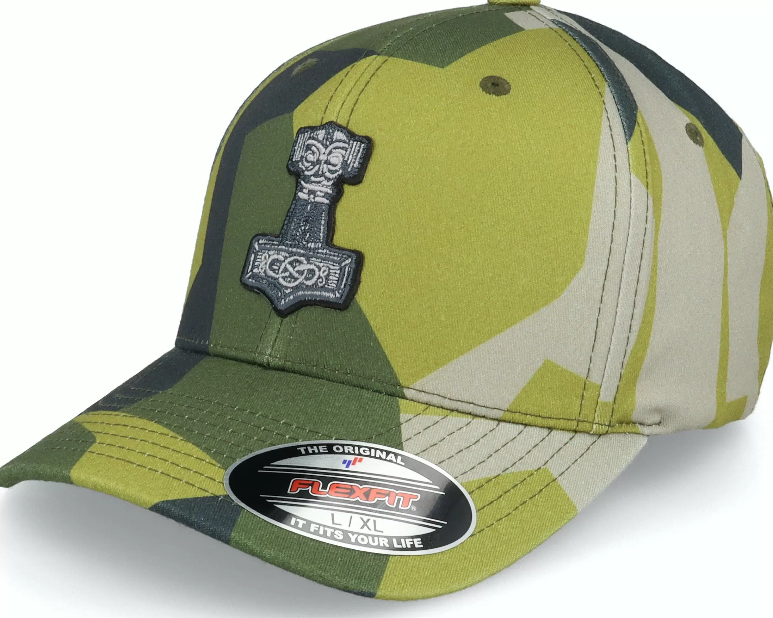 Vikings Tors Hammare Mjolnir M90 Camo Flexfit - -Unisex Flexfit