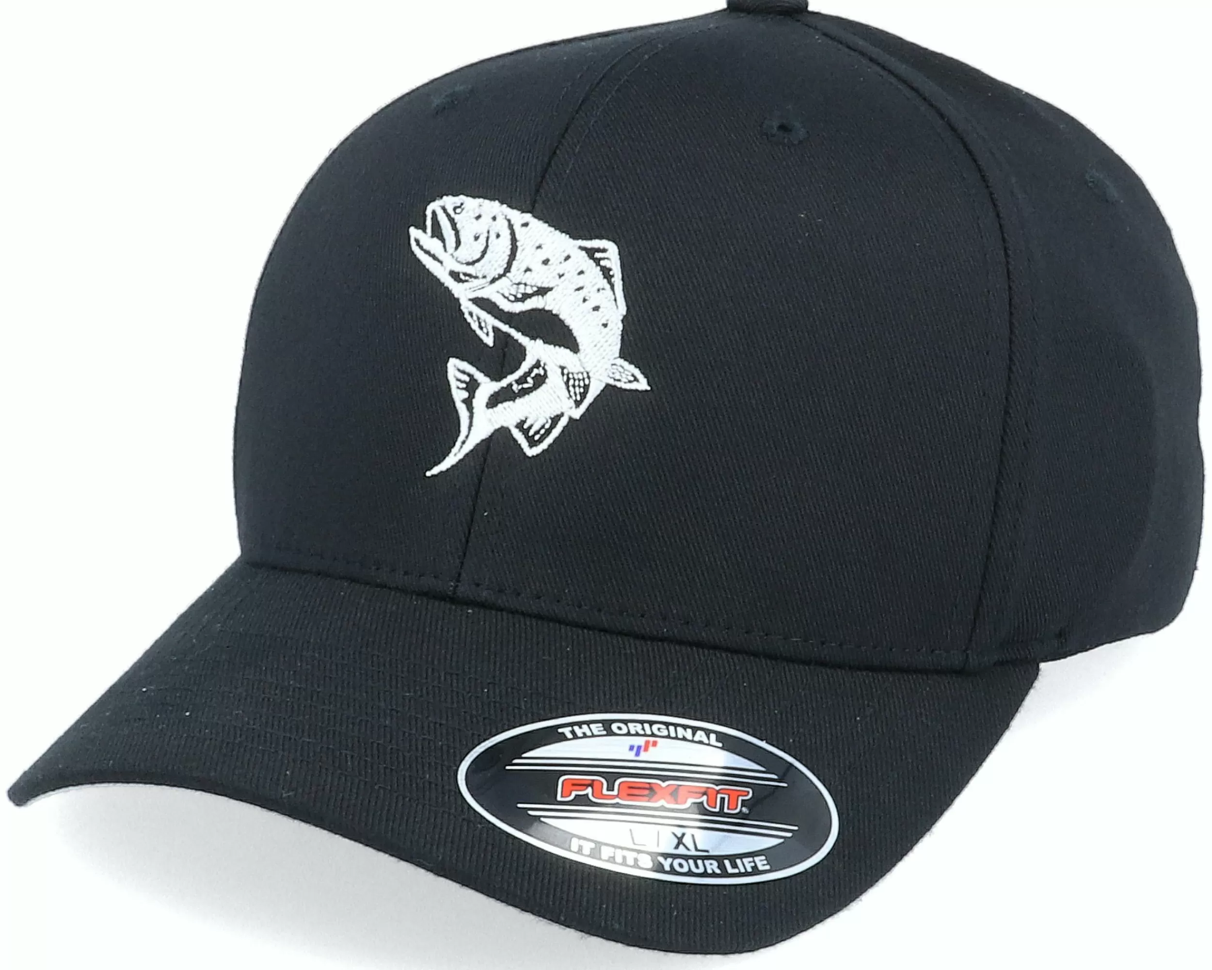 Skillfish Trout Fish Black Flexfit - -Unisex Flexfit