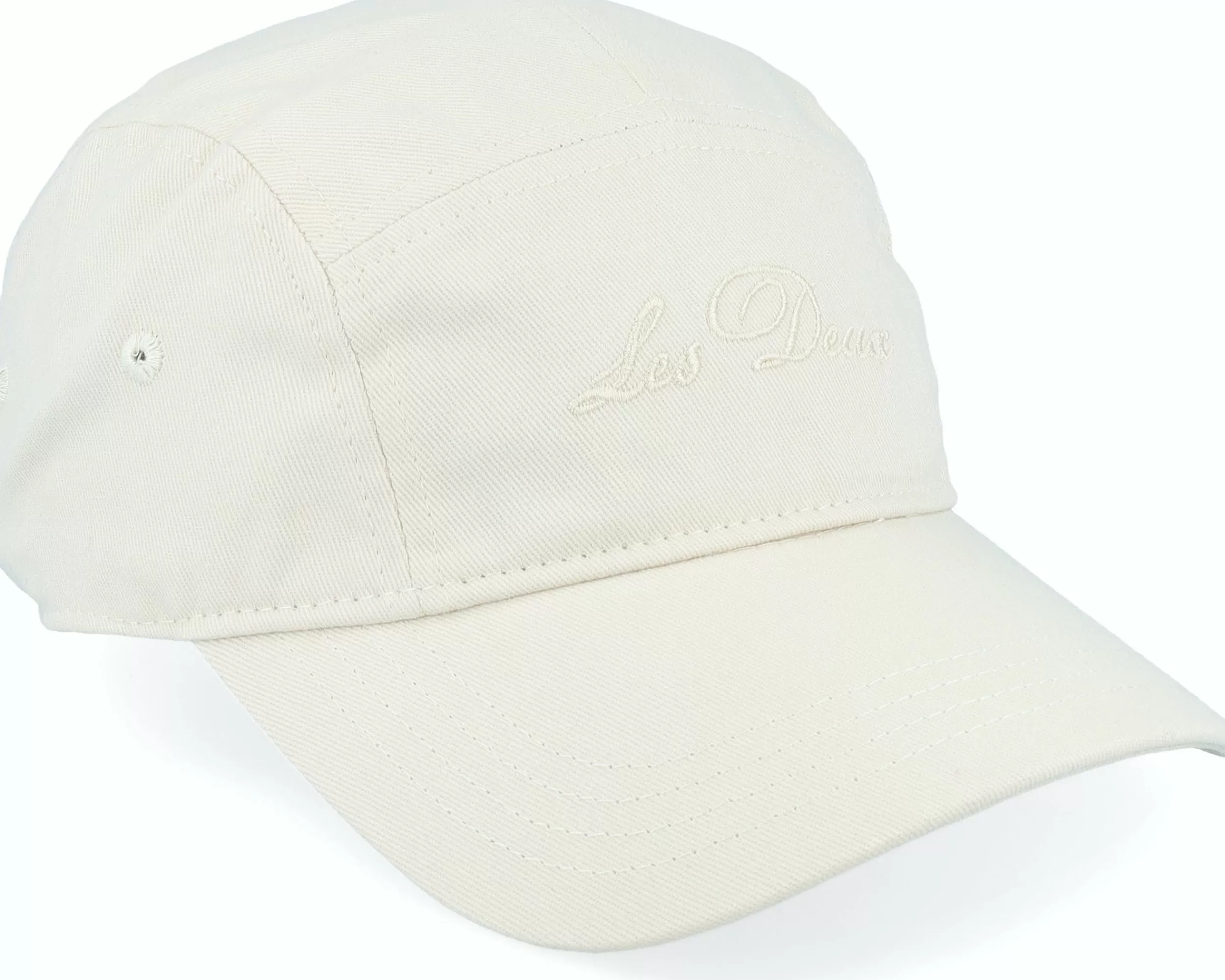 Les Deux Twill Crew Cap Ivory 5-Panel - -Unisex 5-Panel