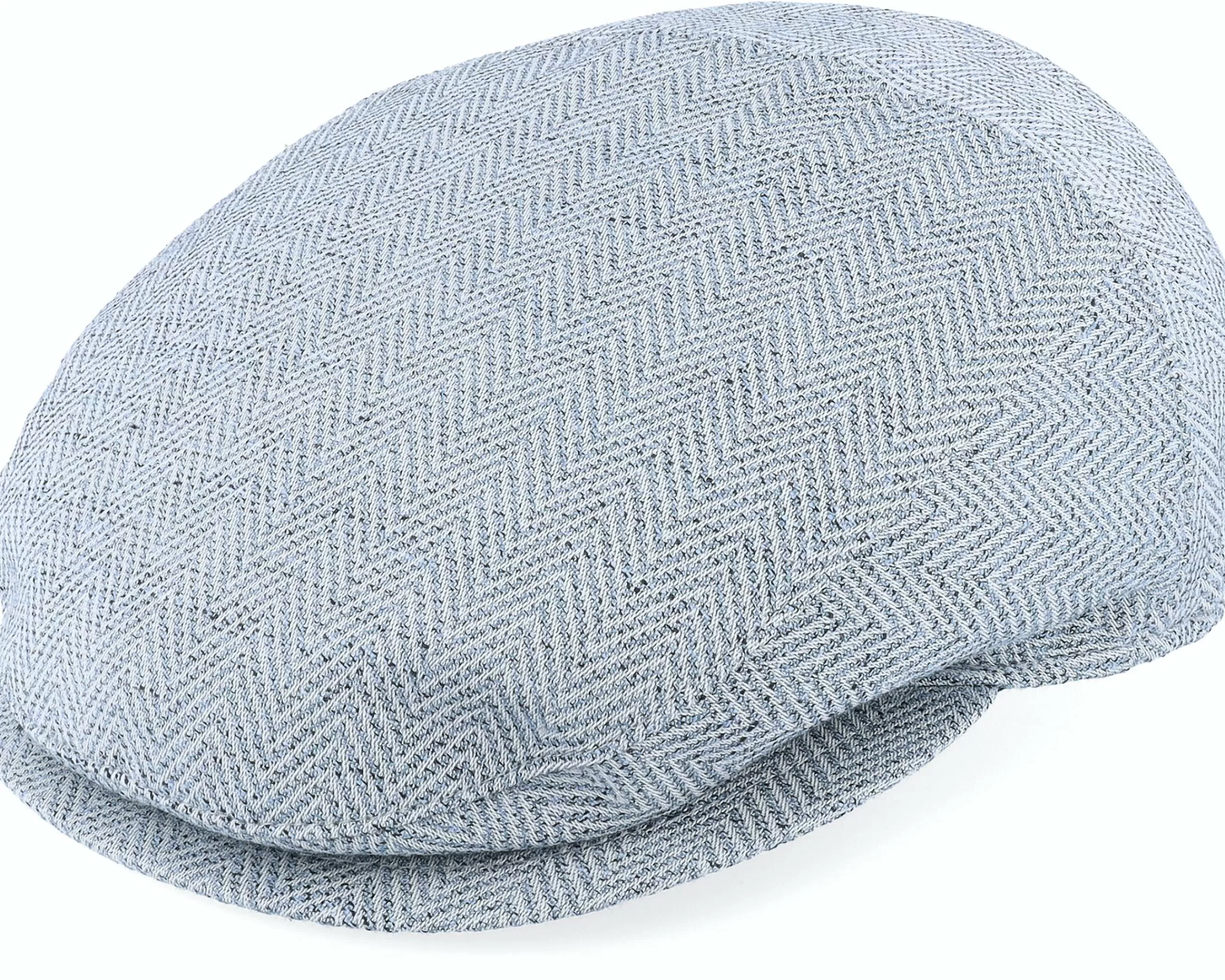 Borsalino Unthreaded Cap With Wedges Behind Grey Flat Cap - -Unisex Flat Caps