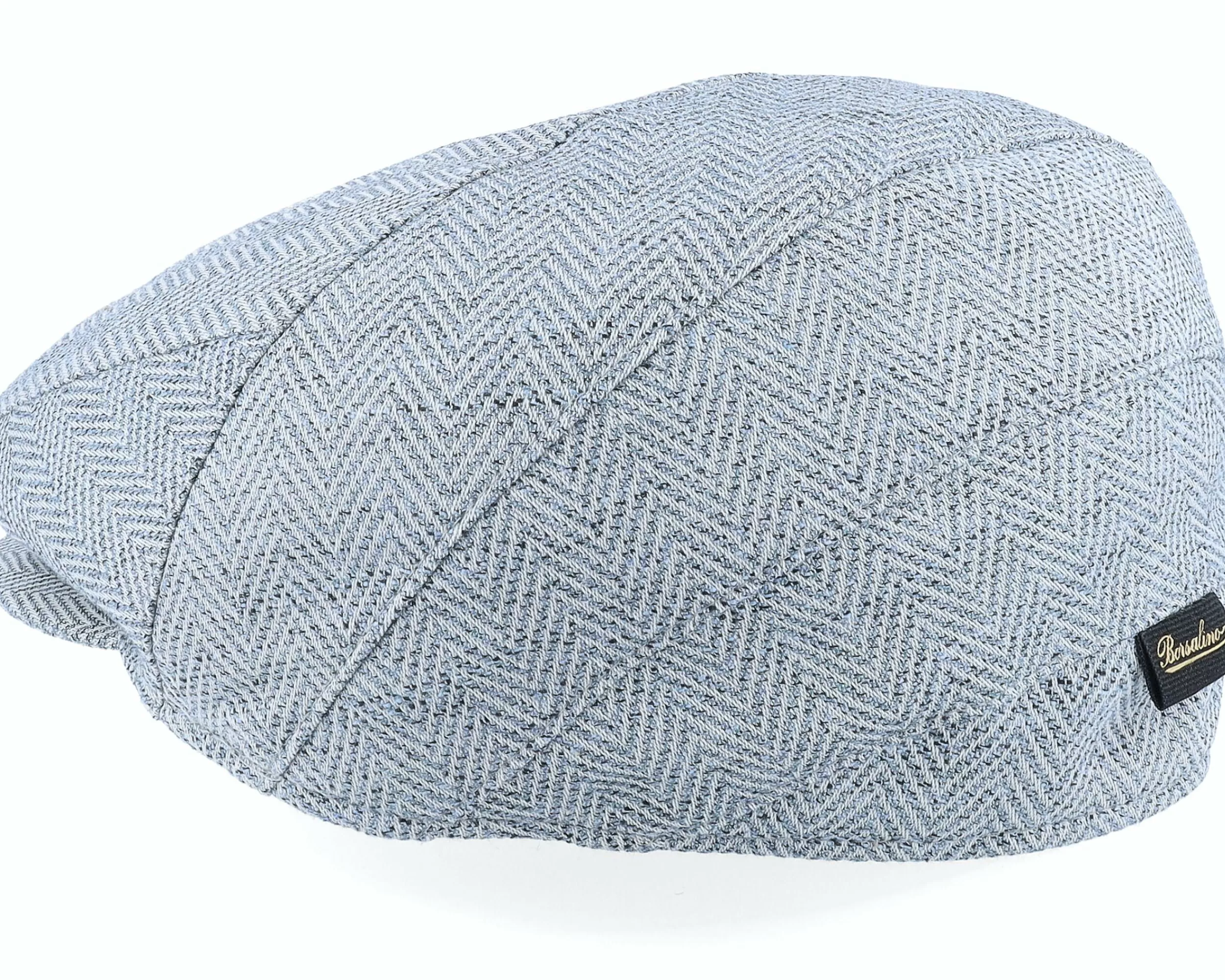 Borsalino Unthreaded Cap With Wedges Behind Grey Flat Cap - -Unisex Flat Caps