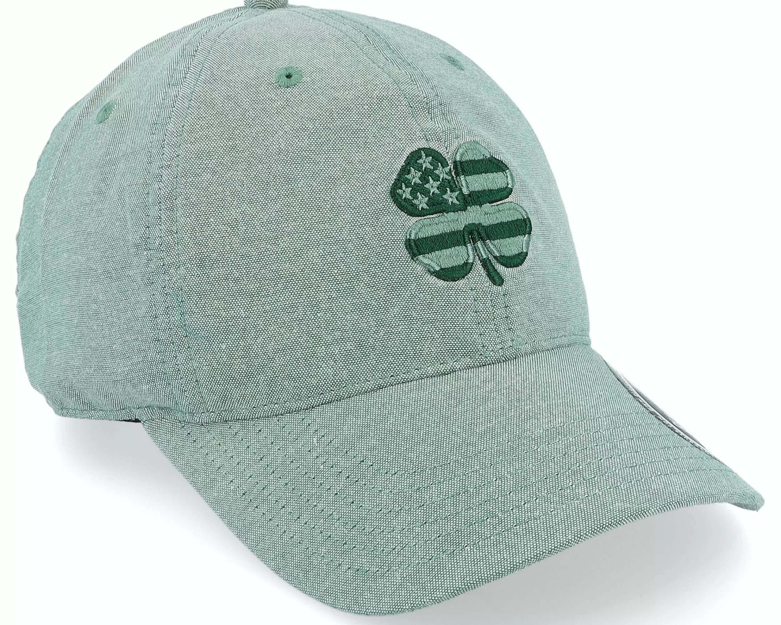 Black Clover Usa Pride 3D Kelly Green Usa Flag Clover Dad Cap - -Unisex Dad Cap