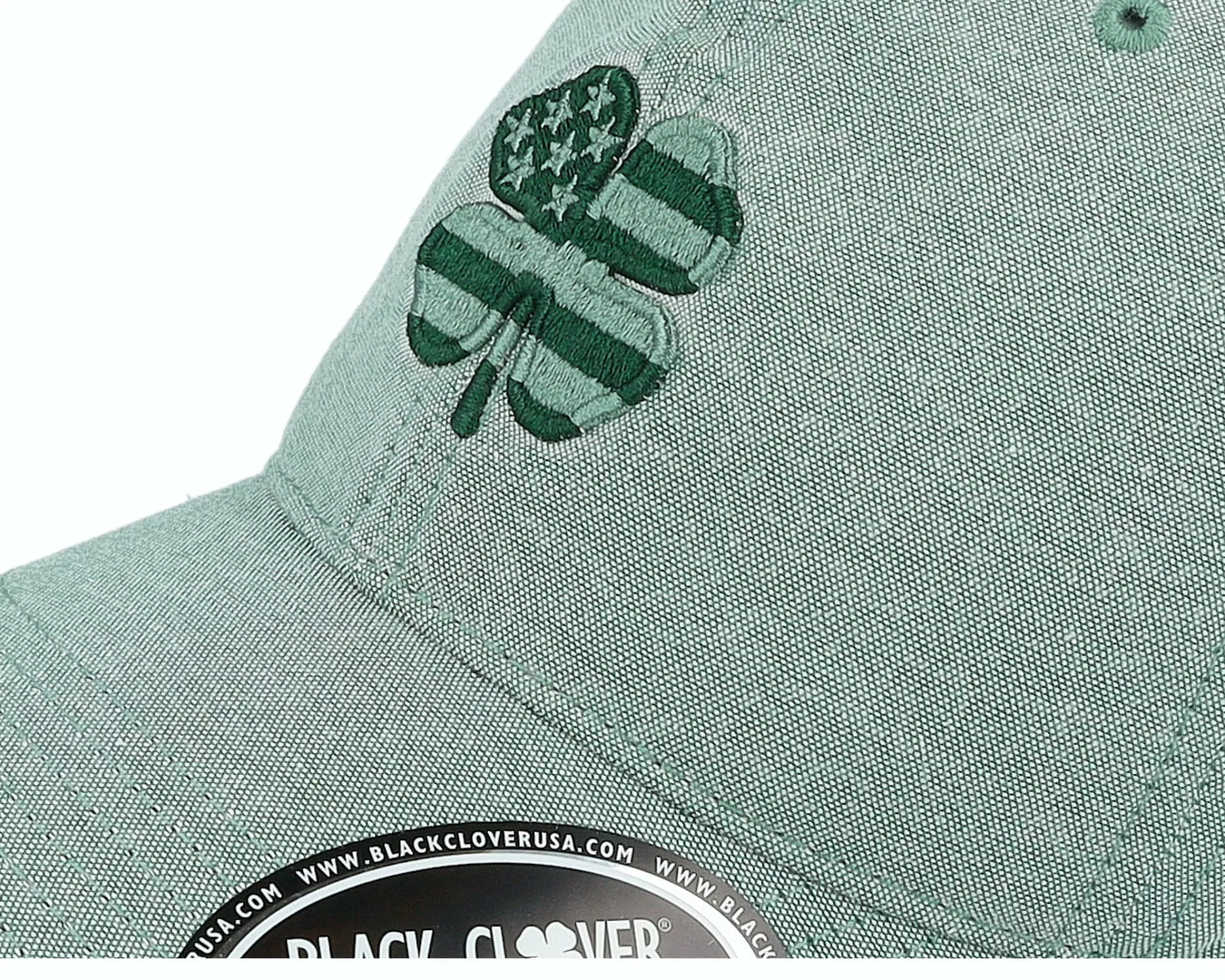 Black Clover Usa Pride 3D Kelly Green Usa Flag Clover Dad Cap - -Unisex Dad Cap